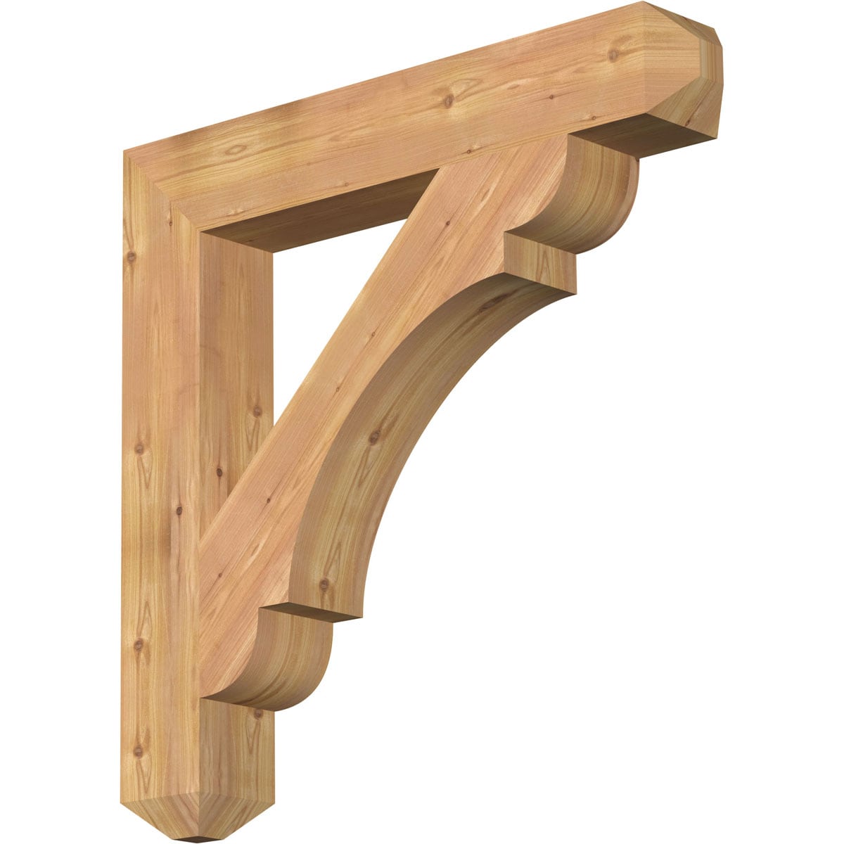 Ekena Millwork BKT06X36X36OLY04SWR Olympic craftsman smooth 5-1/2-in x 36-in x 36-in Western red cedar Brown Wood Standard bracket