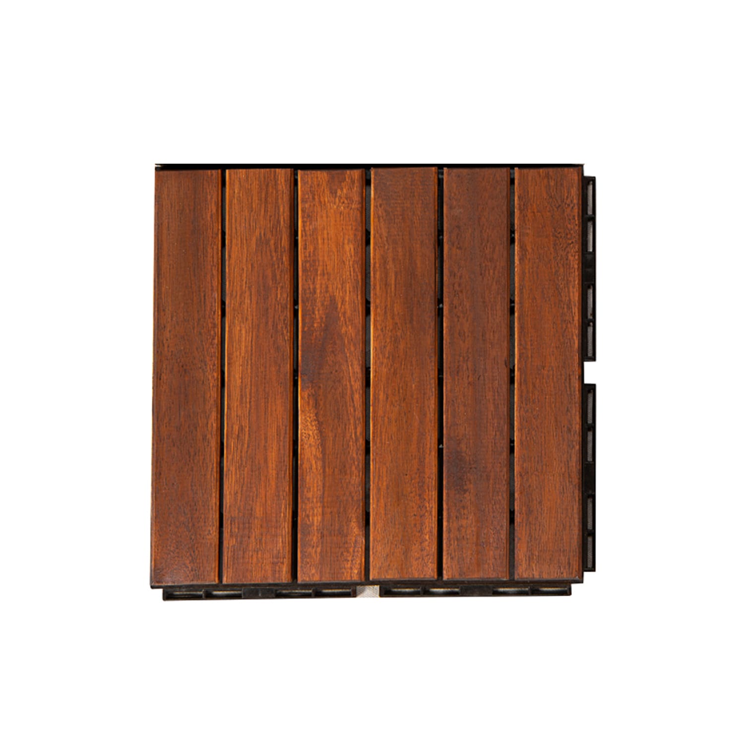 SINOFURN SYA100026BN 30-Pack Brown Prefinished Wood Deck Tile