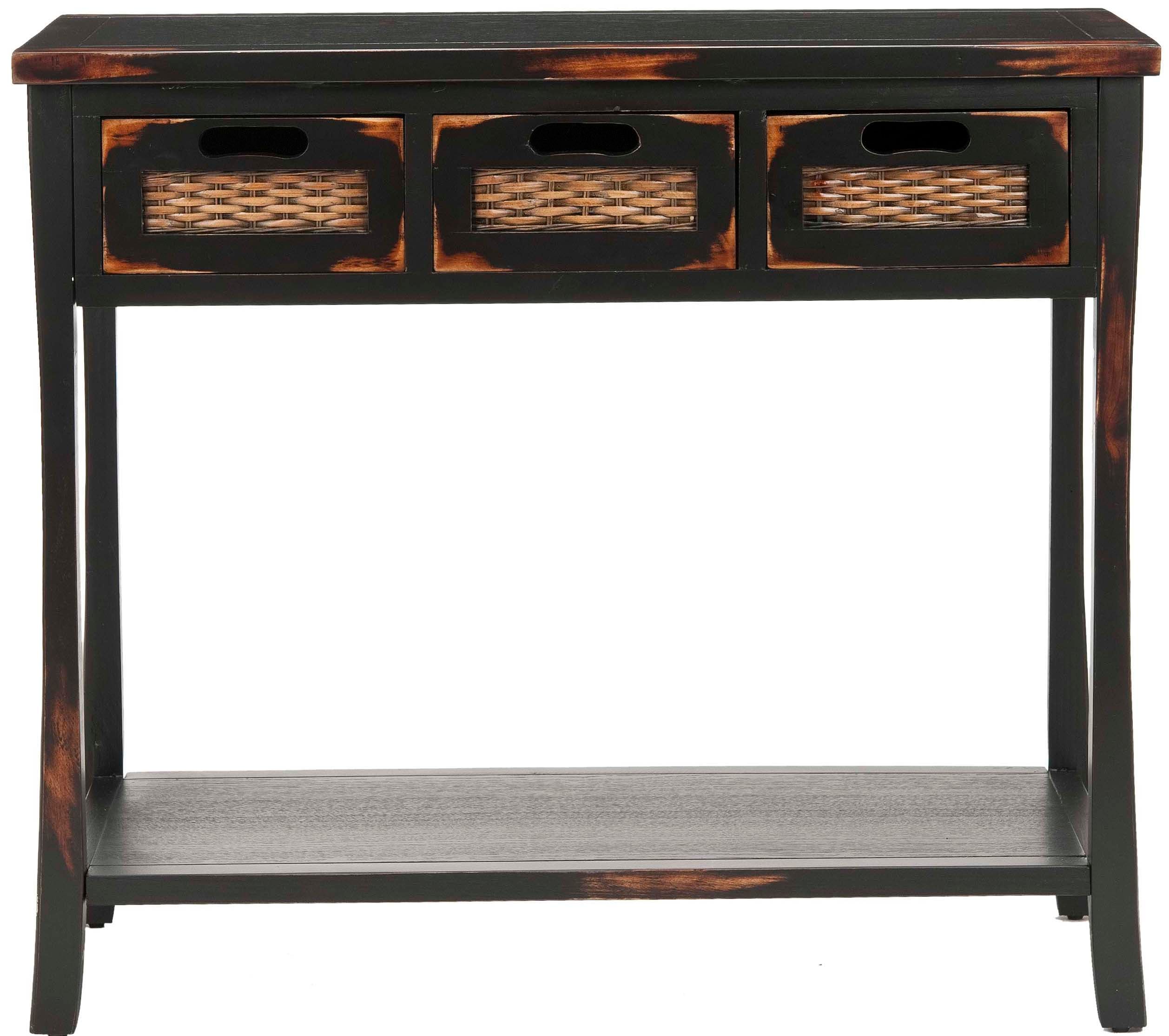 safavieh black console table