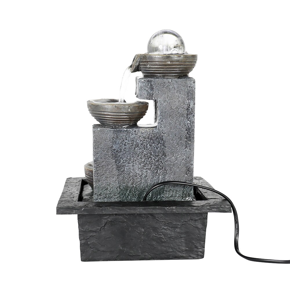 Watnature 11.8-in H Resin Tiered Fountain Outdoor Fountain Pump ...