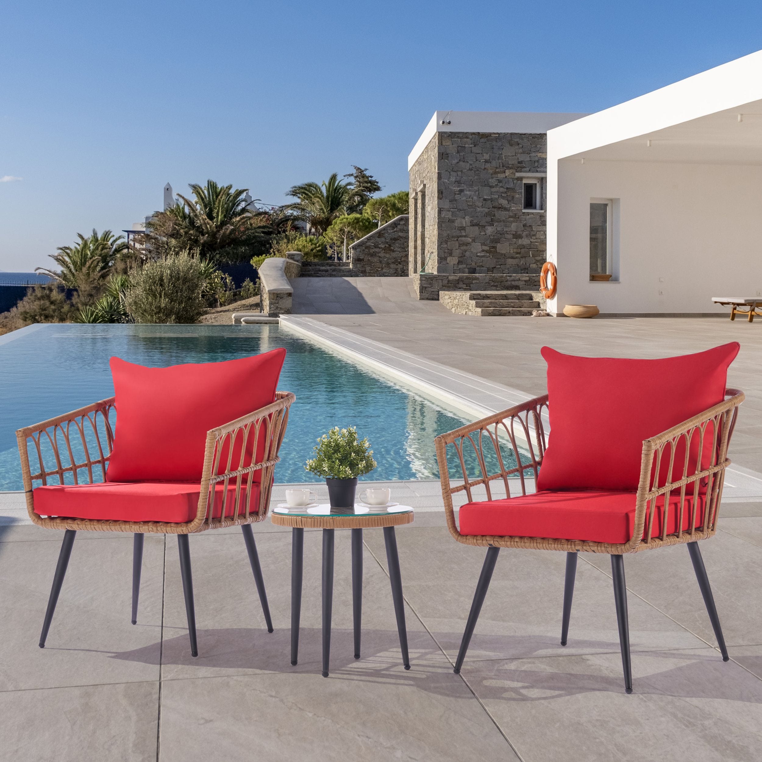 SANSTAR LRS-BS64RD Patio-Conversation-Sets - View #9