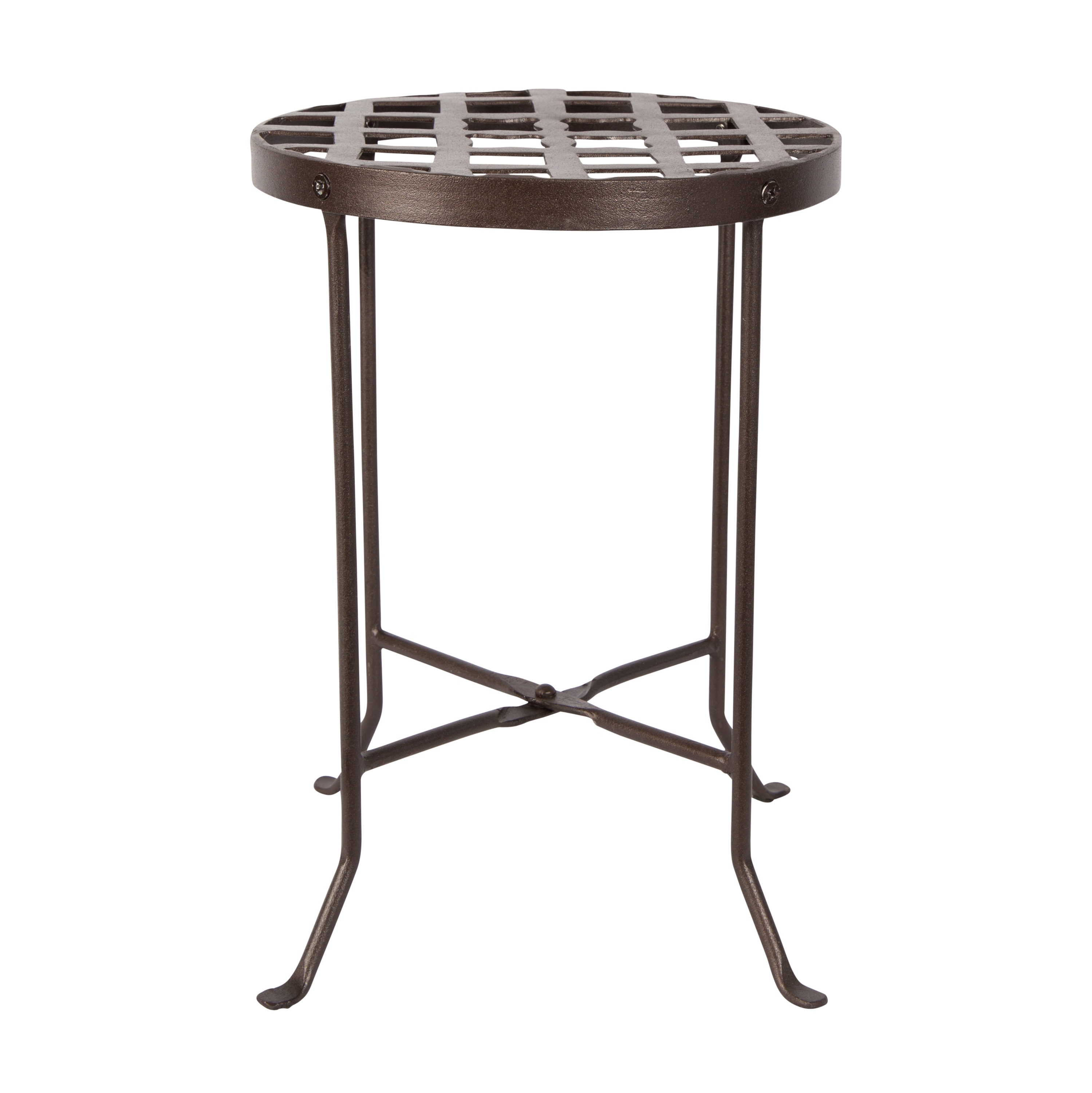 Medium Roman Bronze Wrought Iron Plant Stand
