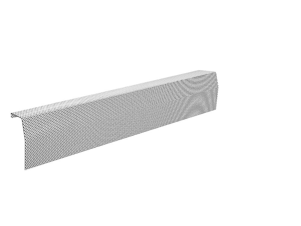 Baseboarders Premium Series 4 ft Steel Easy Slip-On Baseboard Heater Cover, White