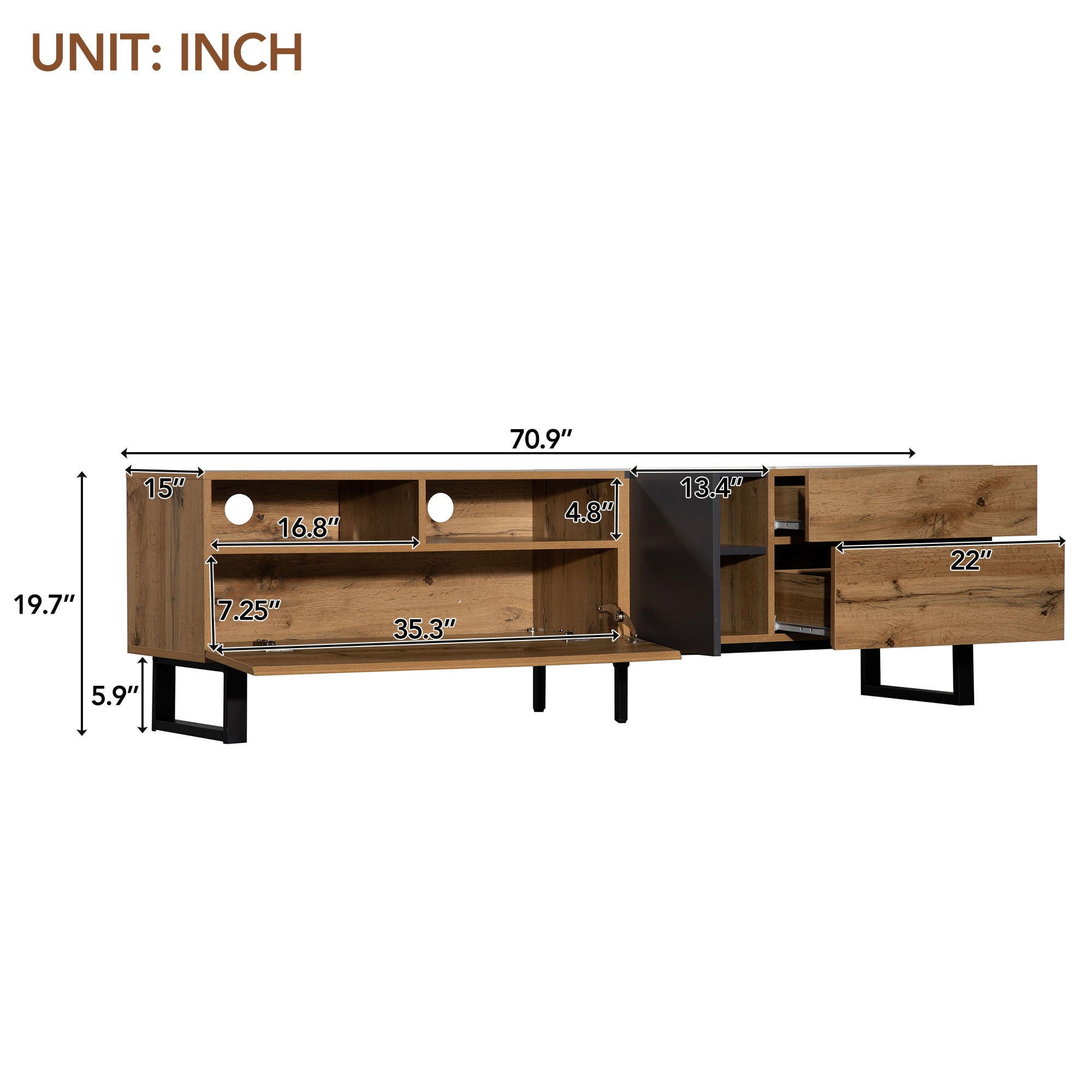 JIMSMAISON JMMRSTS03-WD Tv-Stands - View #5