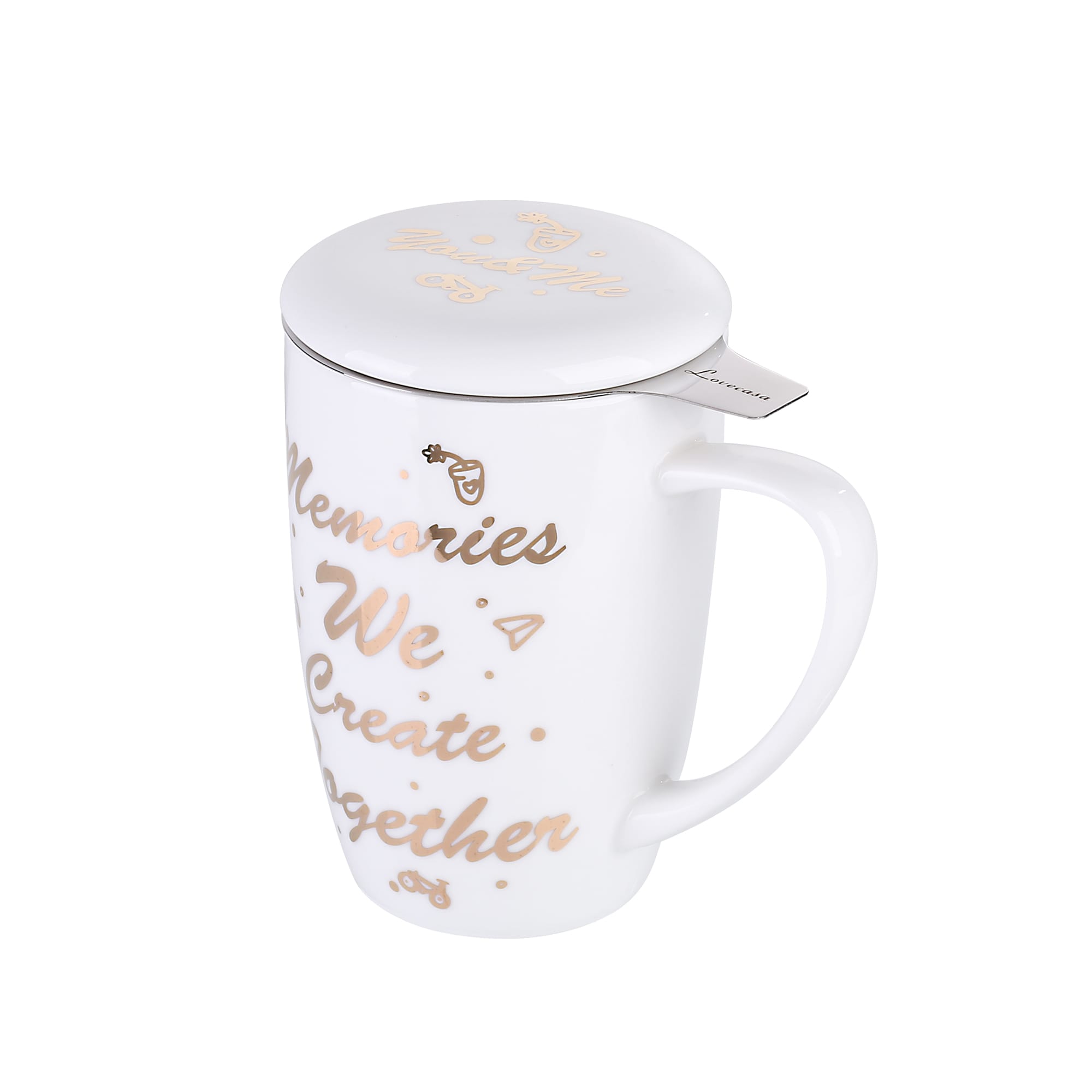 CASAINC LC-MUG-015 Ceramic White Tea Cup Set of: 3