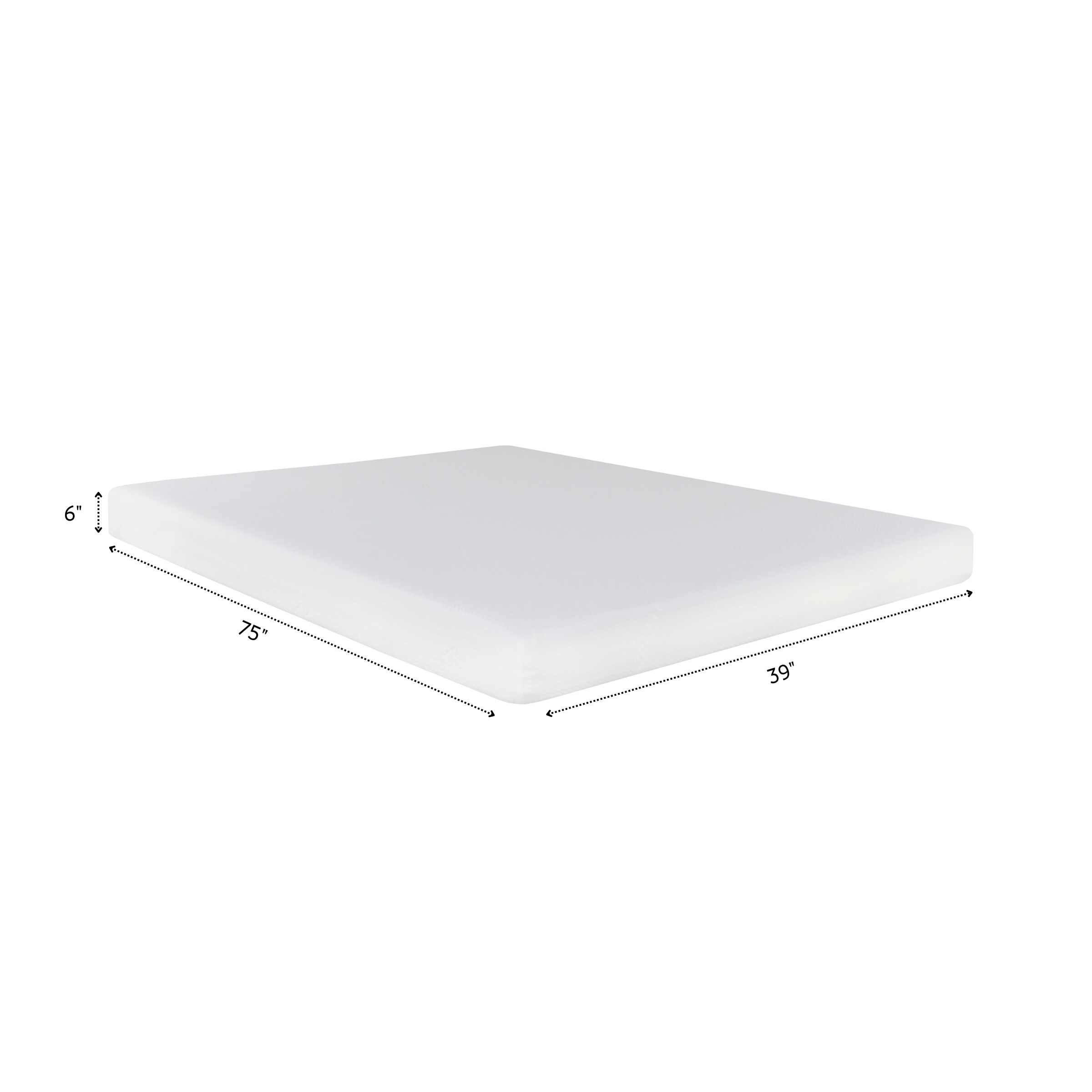 Primo International 6-in Twin Gel Memory Foam Mattress in a Box at ...