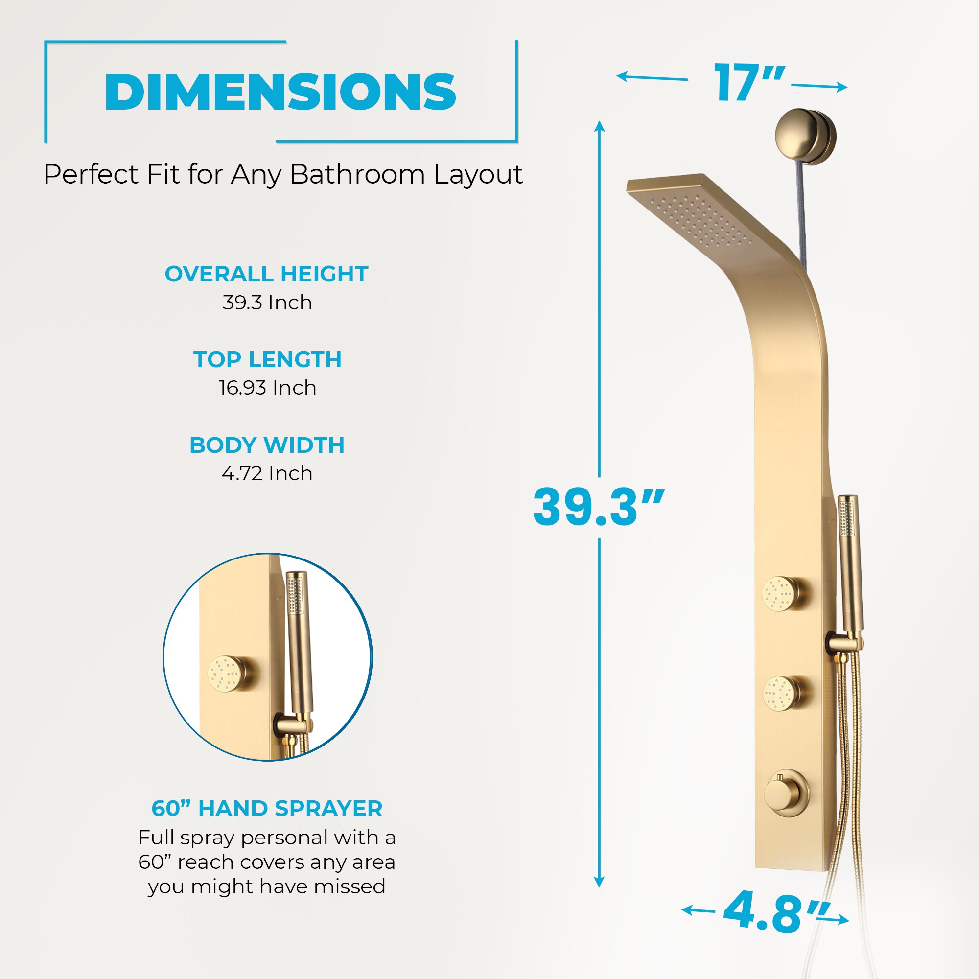 ANZZI SP-AZ081BG Showerhead-Bar-Panels - View #6