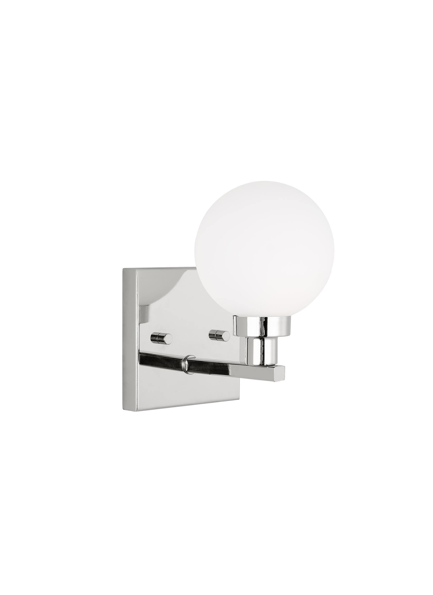 Clybourn Chrome Milk Glass Dimmable Wall Sconce