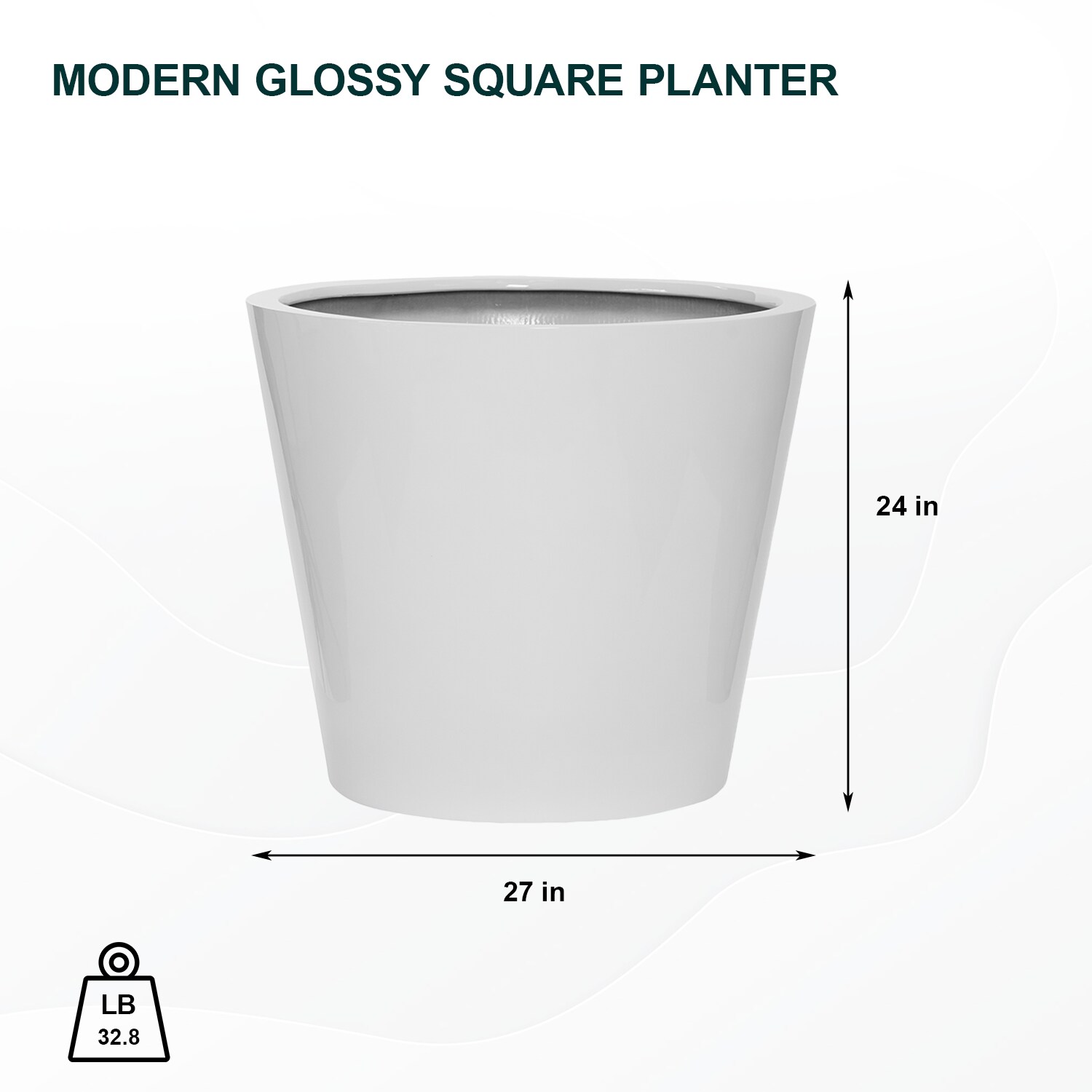 Pottery Pots E1004-60-W Planter-Window-Box - View #2