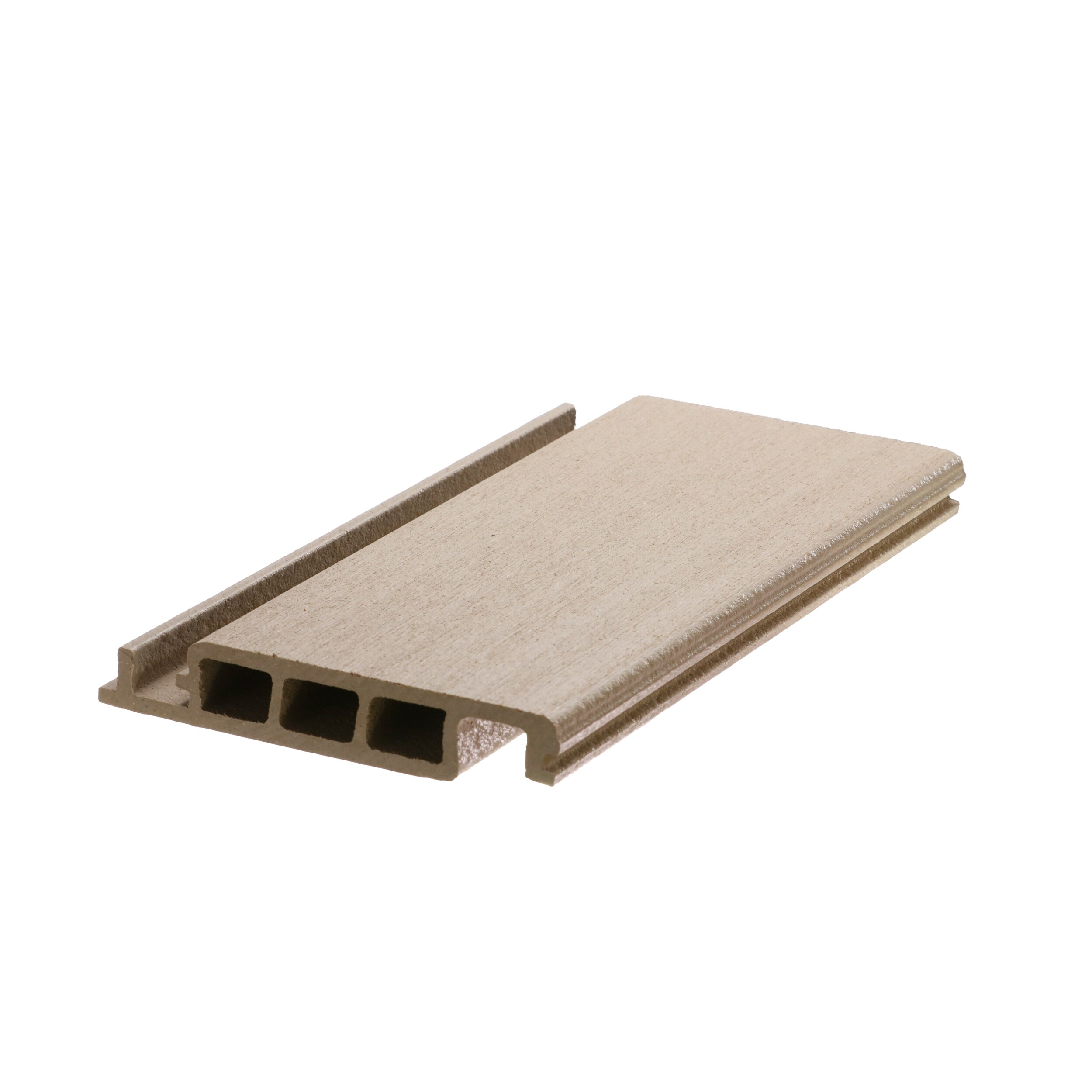 DuxxBak Water-Shedding 5.25-in Cool Sand Composite Deck Board (Sample) #SAMP-DX-COOLSAND