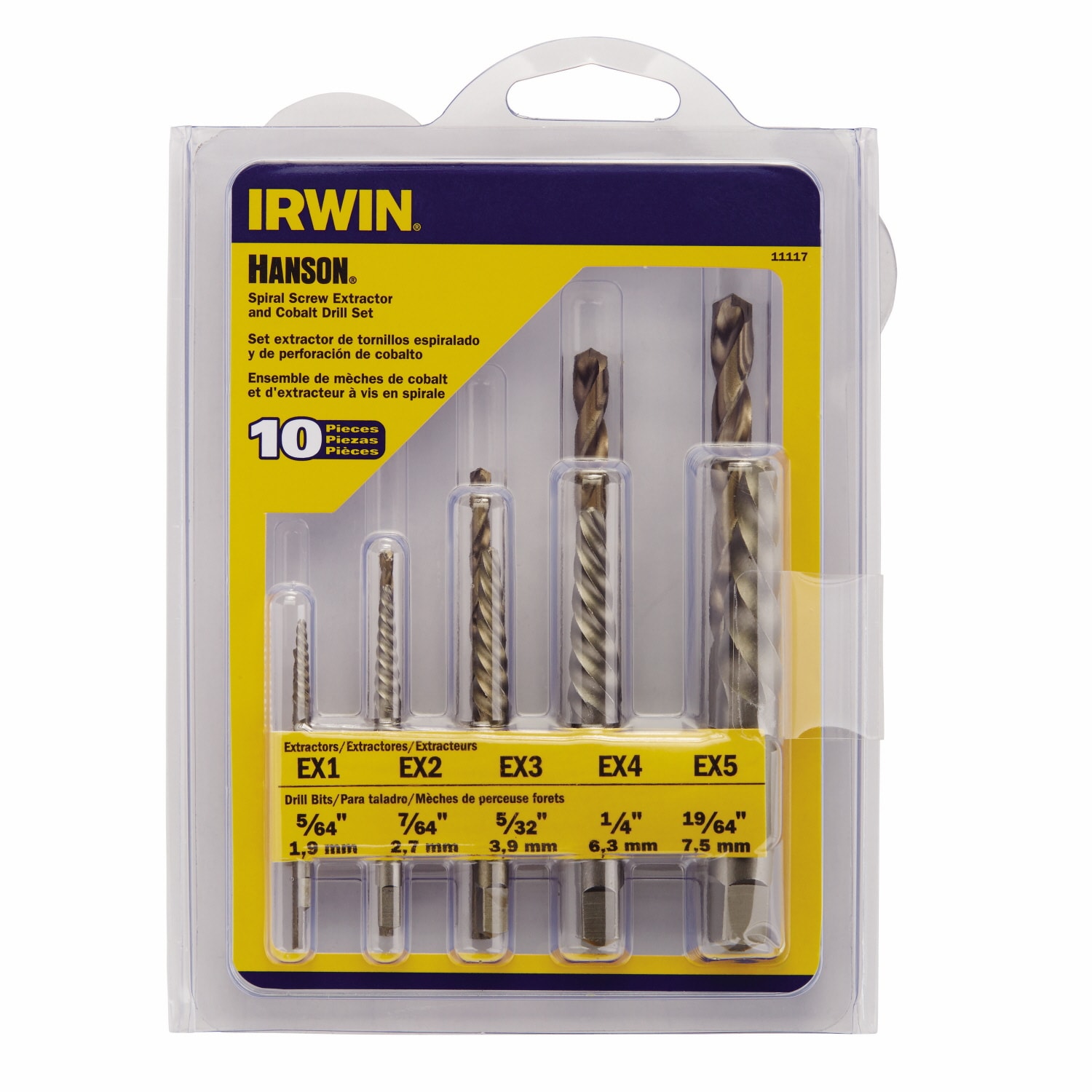 11119 2-PACK Hanson Spiral Extractor and Drill Bit Set 10 Piece