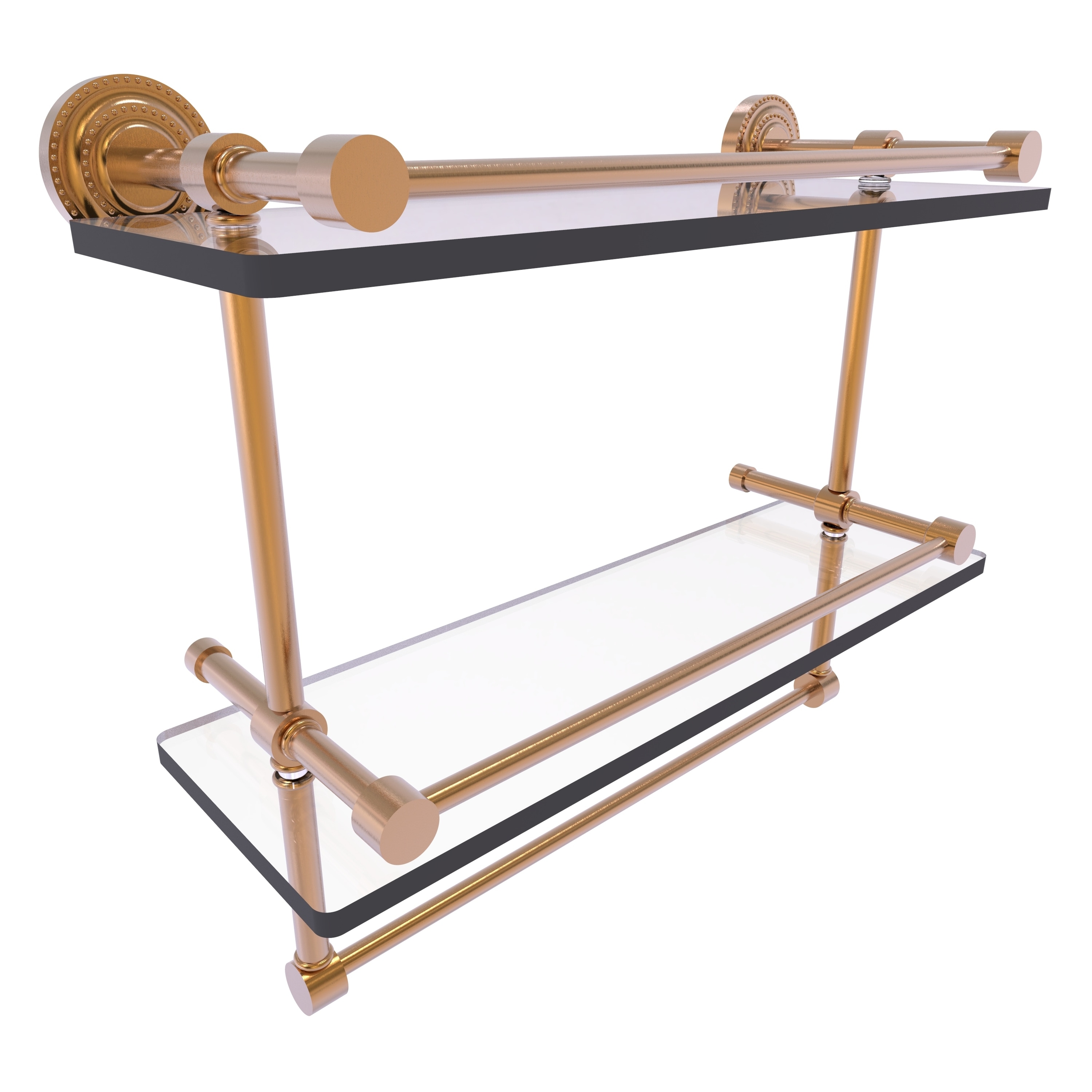 Allied Brass DT-2TB/16-GAL-BBR Dottingham Brushed Bronze 2 -Tier Wall mount Bathroom Shelf ( 16-in x 12-in x 5-in )
