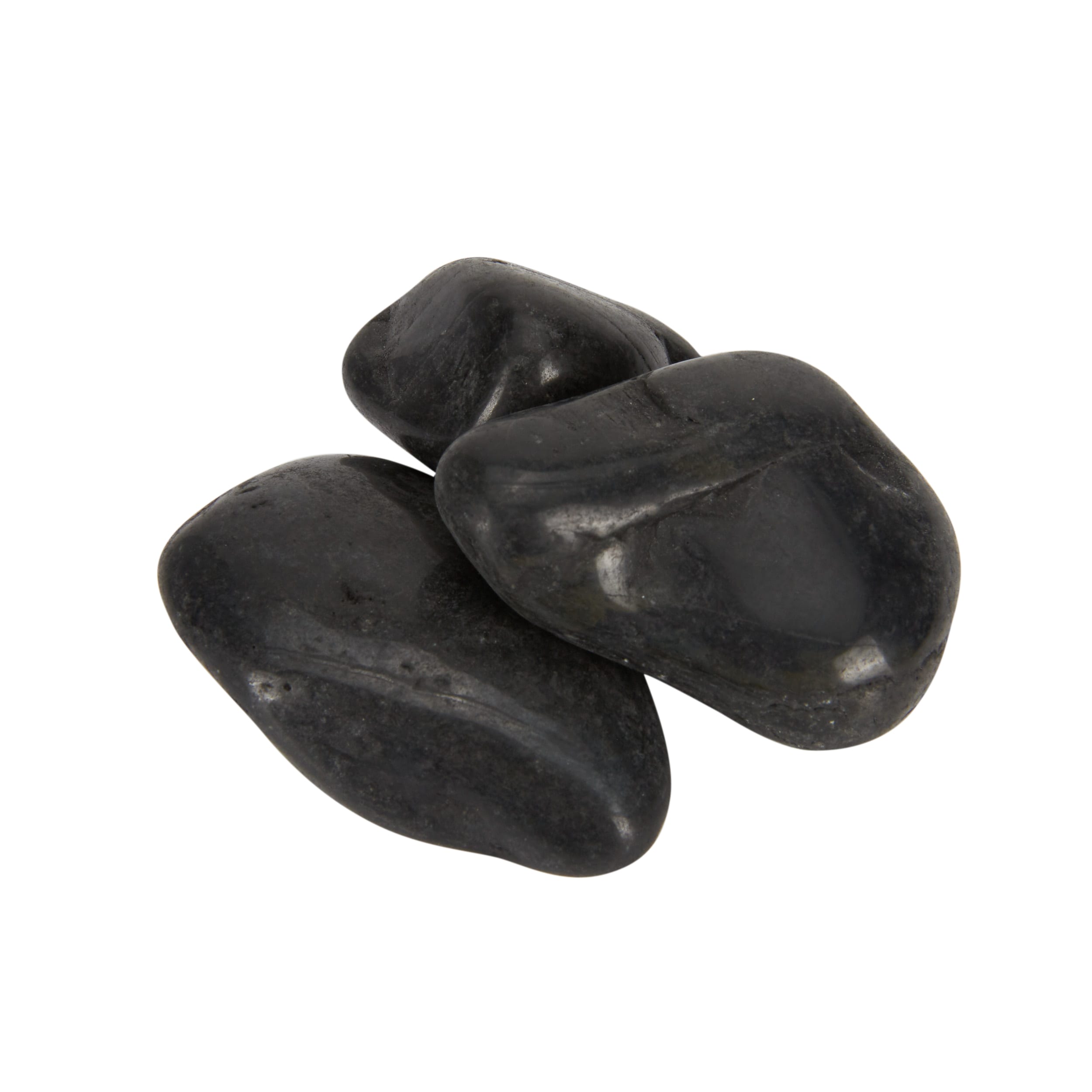 Rain Forest 1620-lb Black Polished Pebbles (0.5- 3-in Rock Size) in the ...