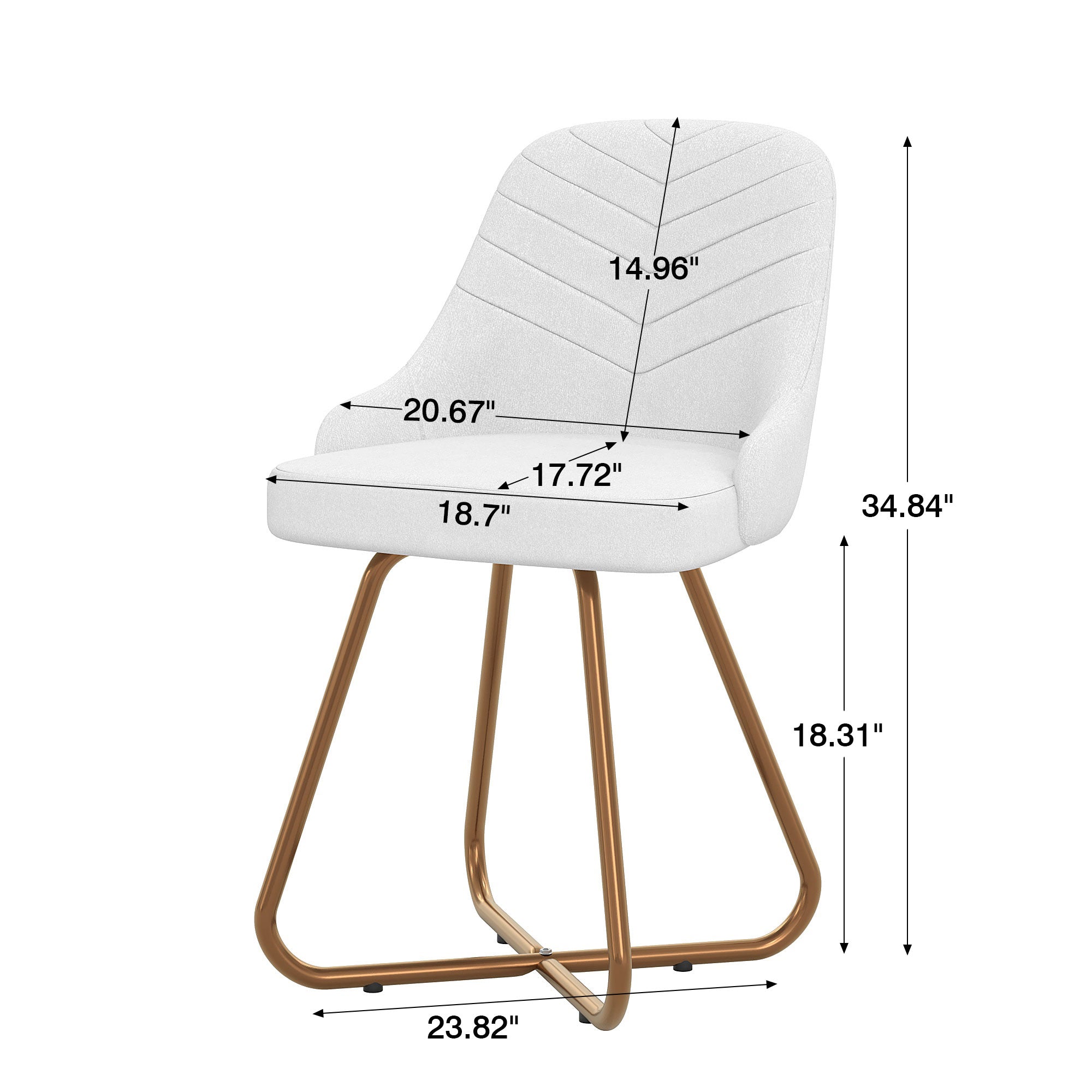 Vecelo LOE-CC-ZL03-WHE Vanity-Stools - View #3