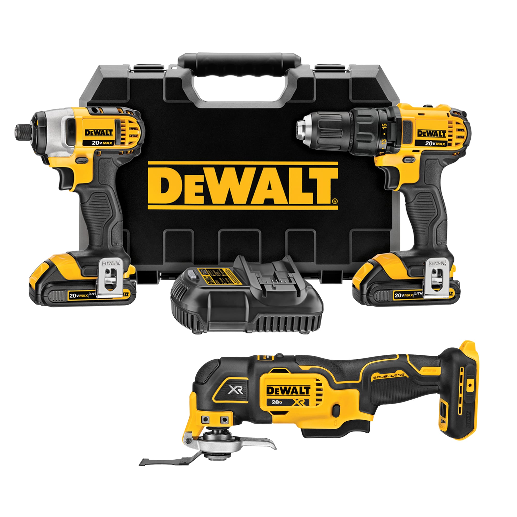 DEWALT 20V MAX* Cordless Drill Combo Kit , Brushless, (DCK277C2) 