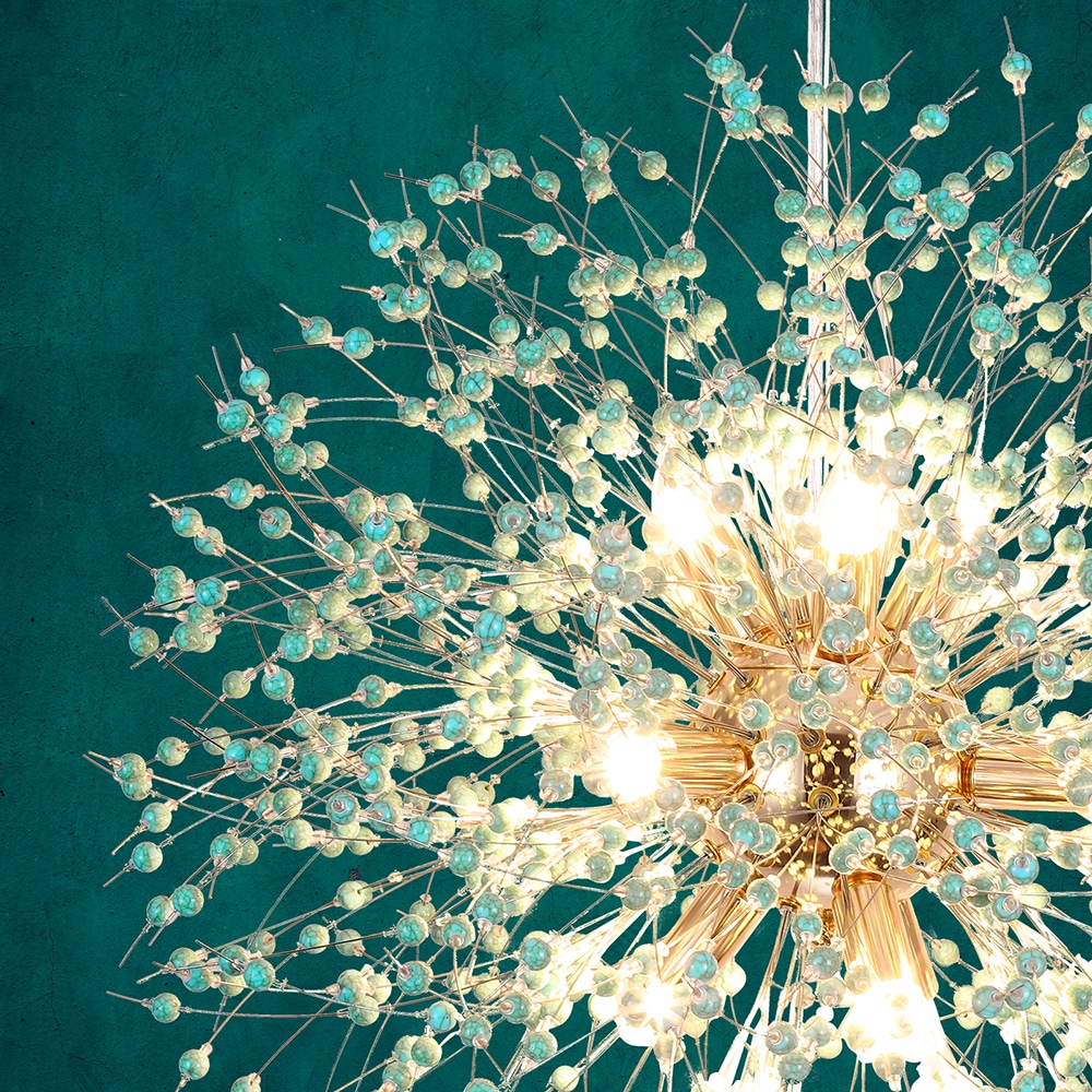 EDISLIVE 9-Light Gold Modern/Contemporary Chandelier