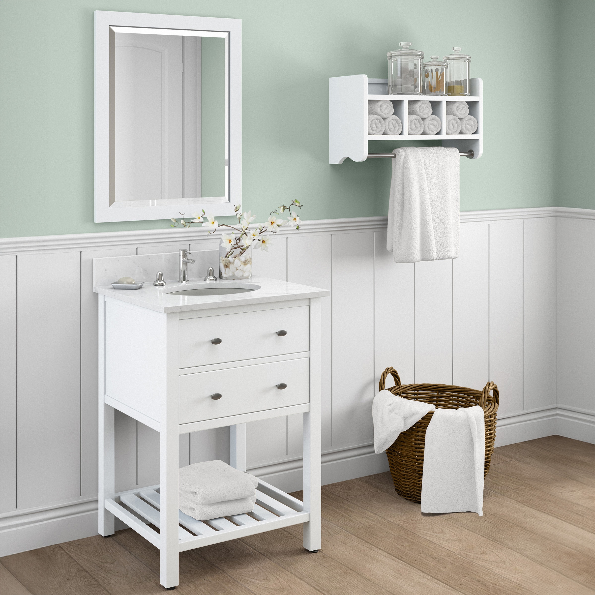 Alaterre Furniture AMIR0050 Framed-Bath-Mirrors - View #5
