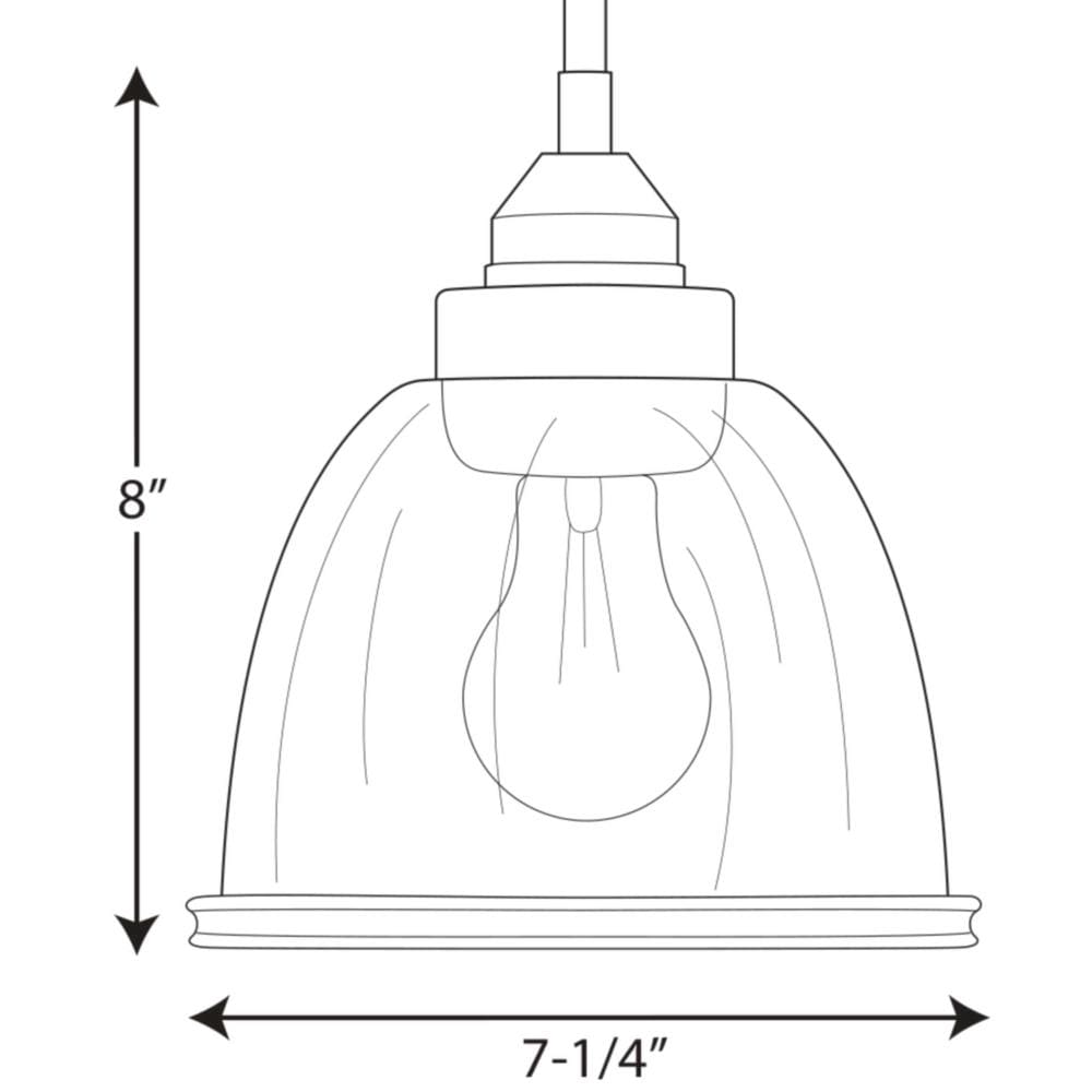 Saluda Mini Pendant Light with Clear Glass Shade in Brushed Nickel