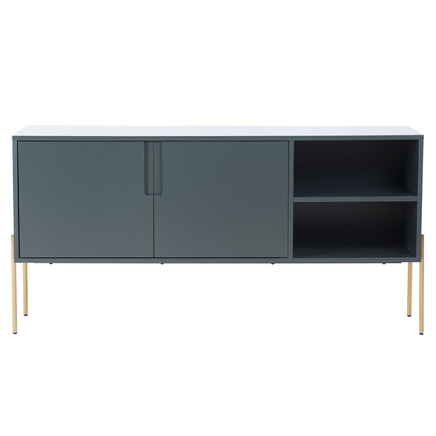 Clihome TV Stand with storage Modern/Contemporary Green 64.6-in W TV cabinet ( Accommodates TVs up to 65-in )