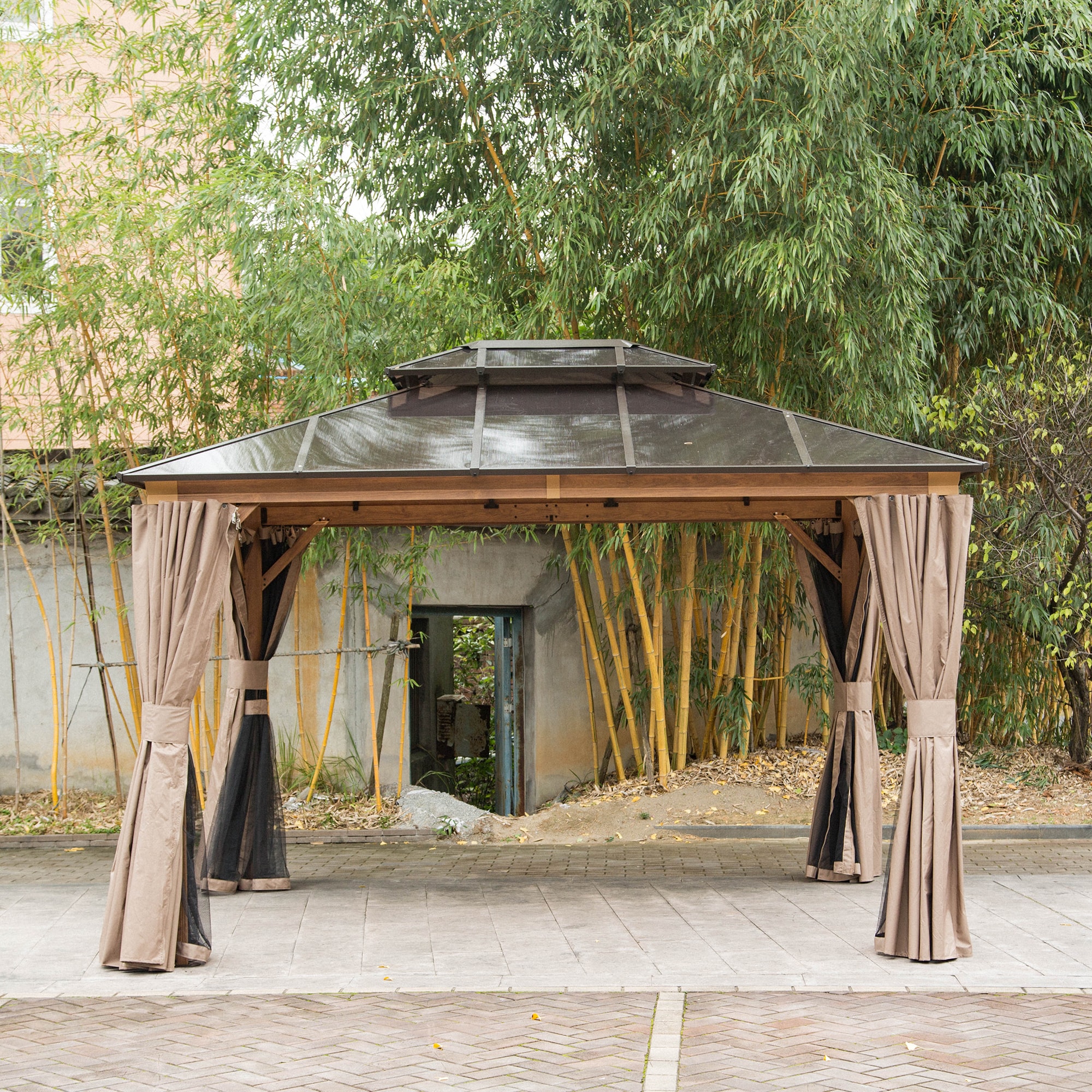 JIMSMAISON BOCPCG25Y-BRO Wood-Resin-Gazebos - View #8