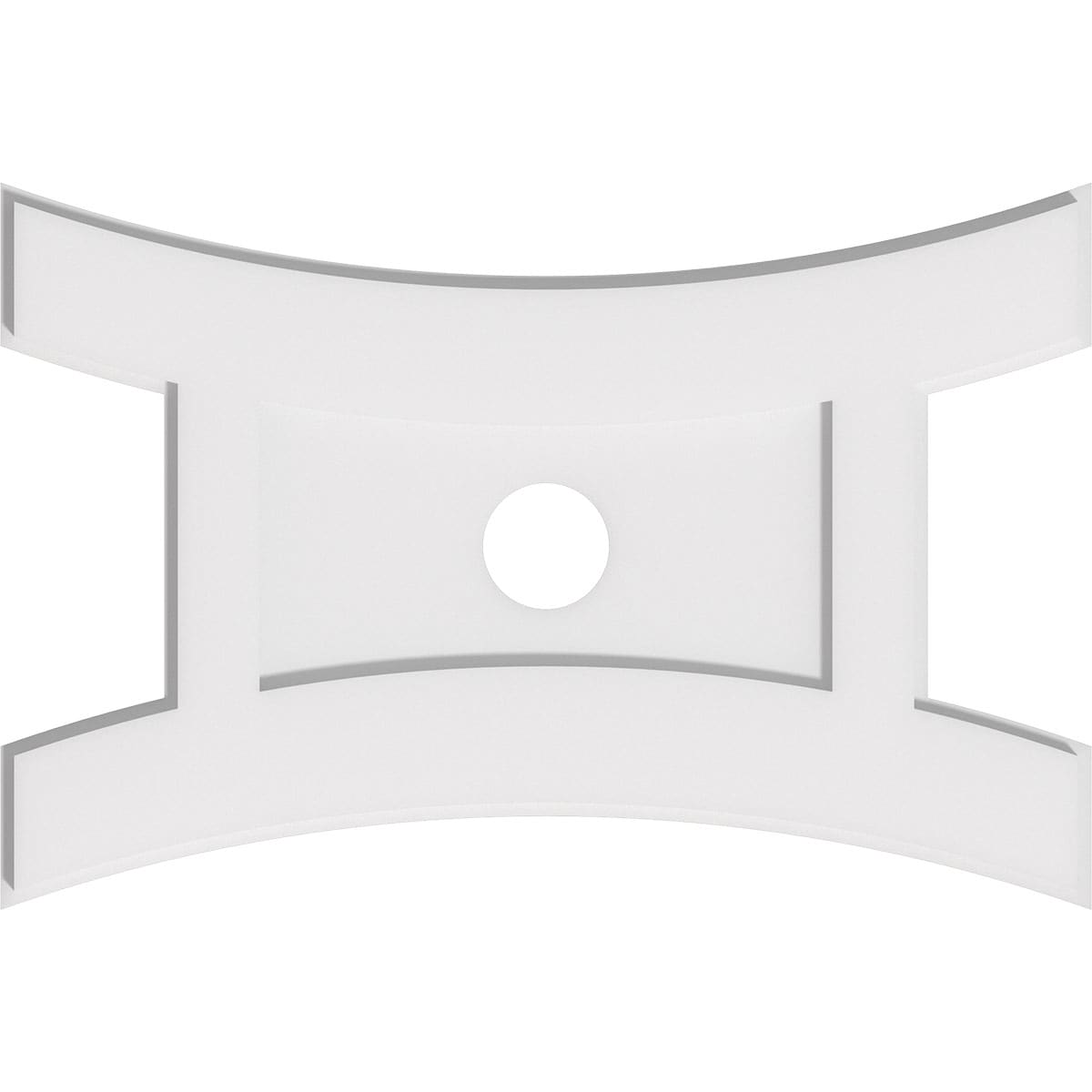Ekena Millwork CMP26X17HN-03000 Haven 26-in W x 17.375-in L Contemporary White PVC Whole Ceiling Medallion