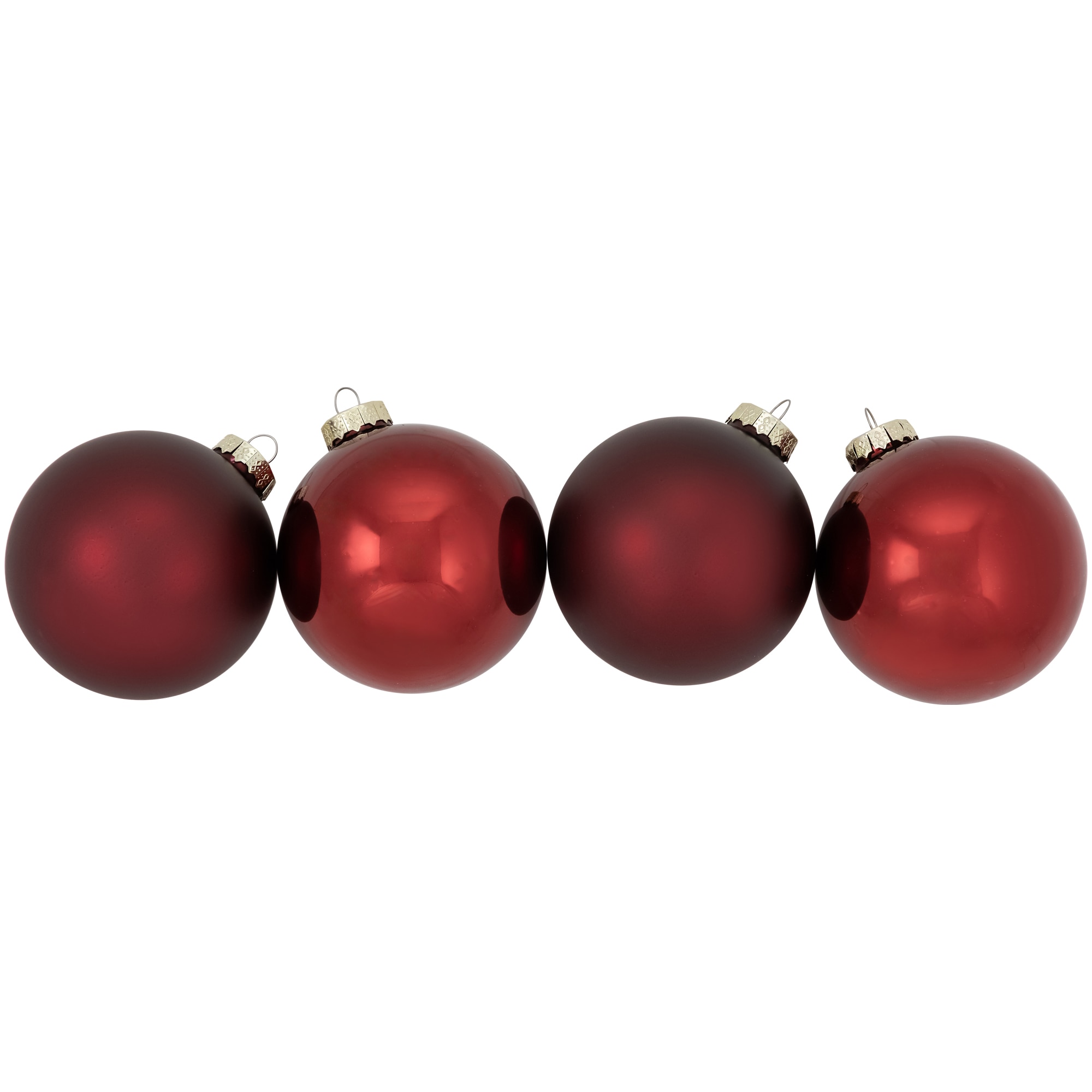 Northlight 32627453 4 -Pack Red Standard Indoor Ornament set