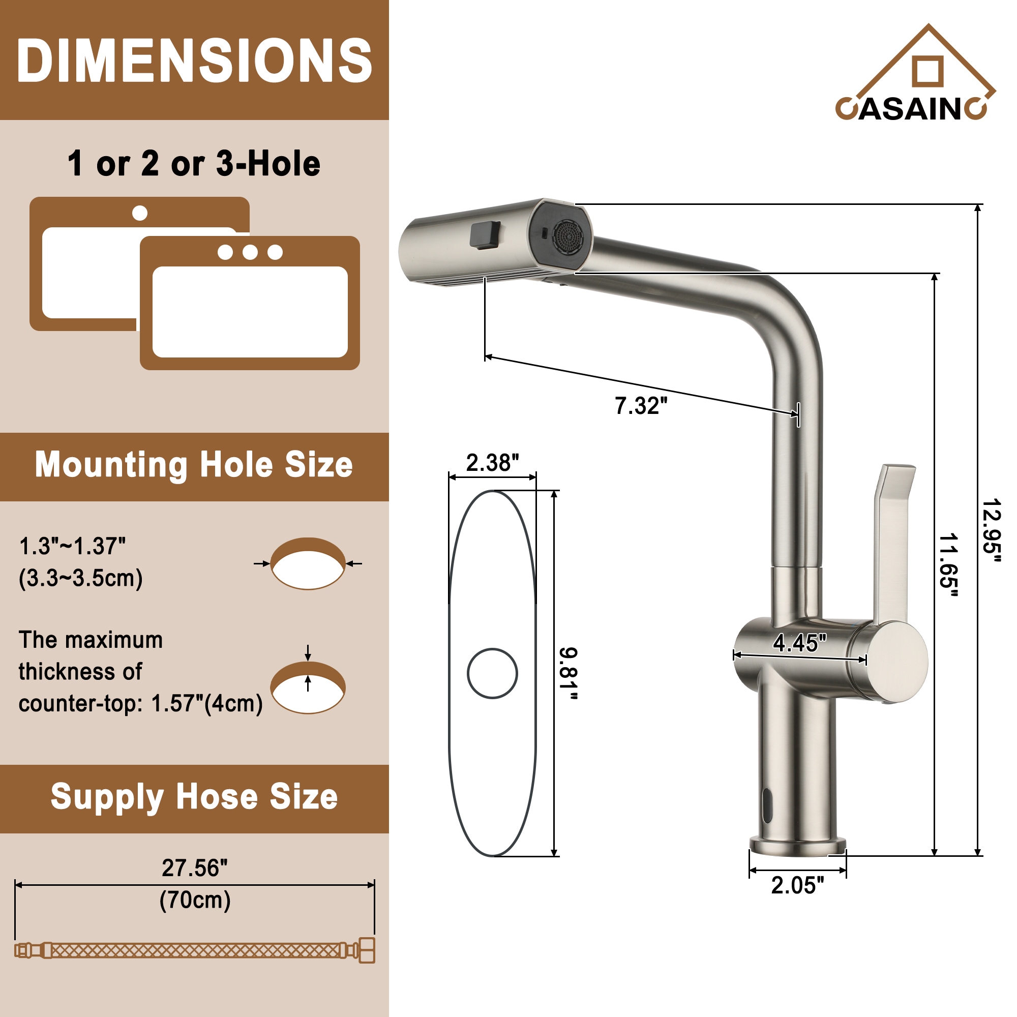 CASAINC KCLT0061BN Kitchen-Faucets - View #3