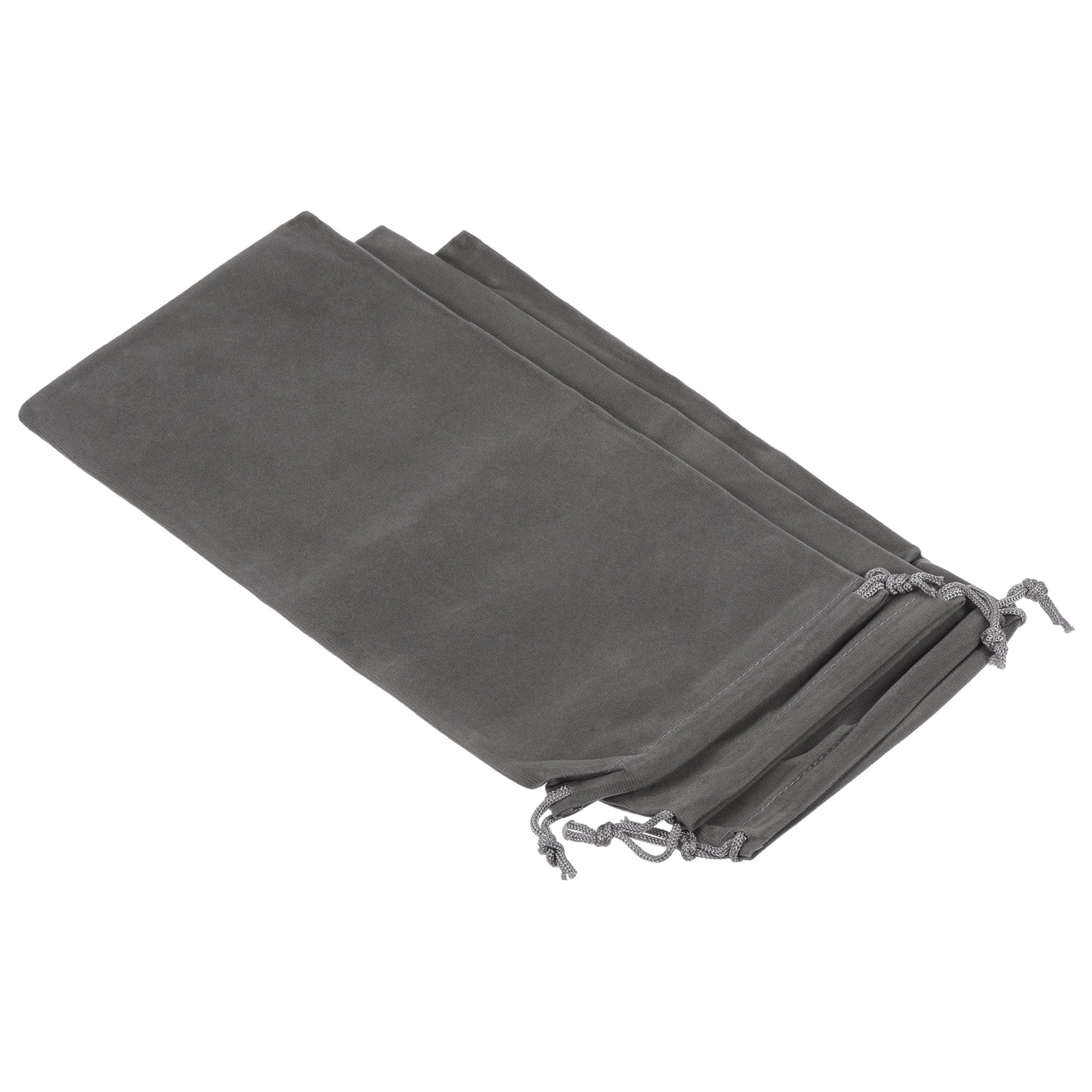 PATIKIL 30x15cm Microfiber Pouch 3pcs Soft Storage Drawstring Gift Bag for Glasses Wedding Gray #S26010902UX1046