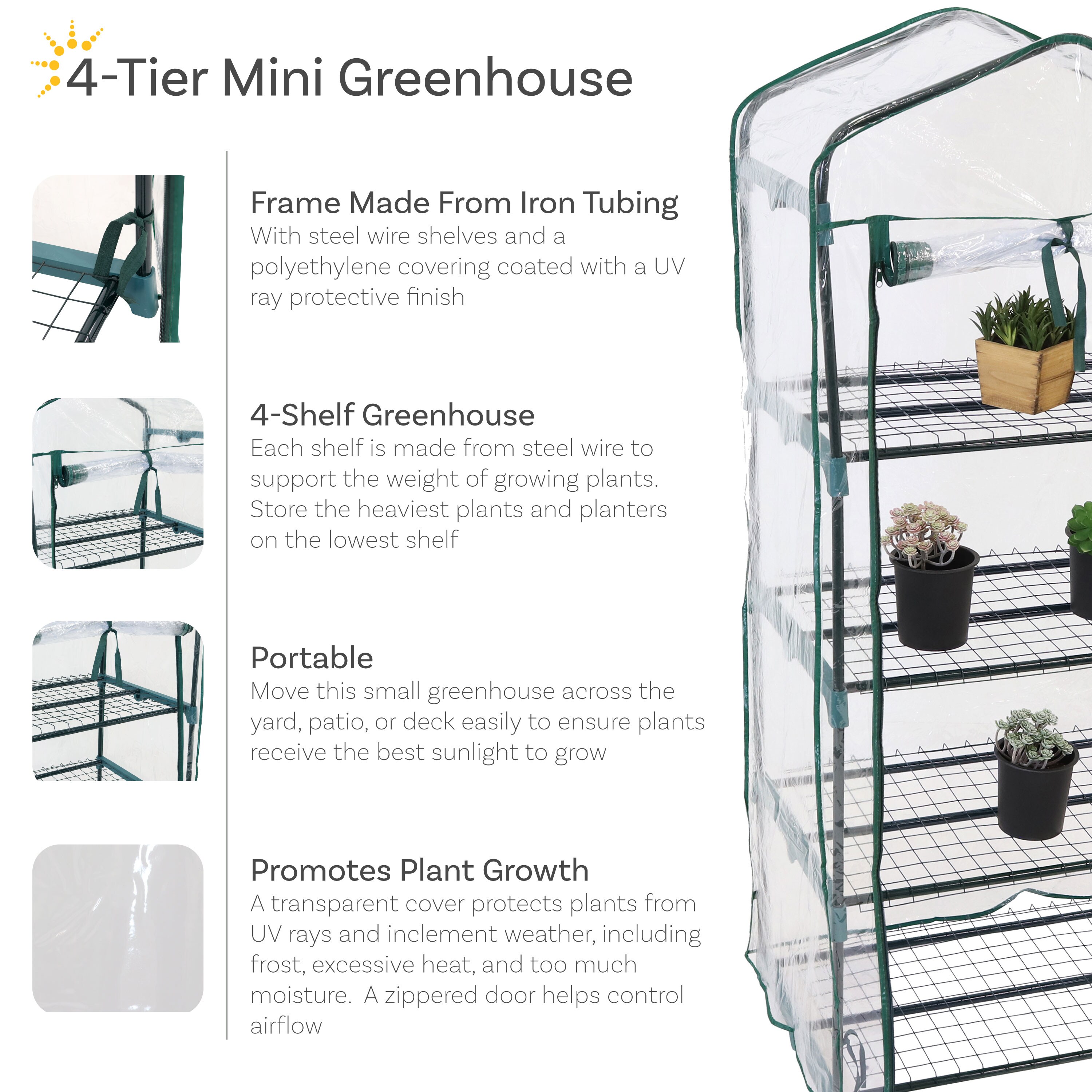 Sunnydaze Decor HGH-932 greenhouses - View #4