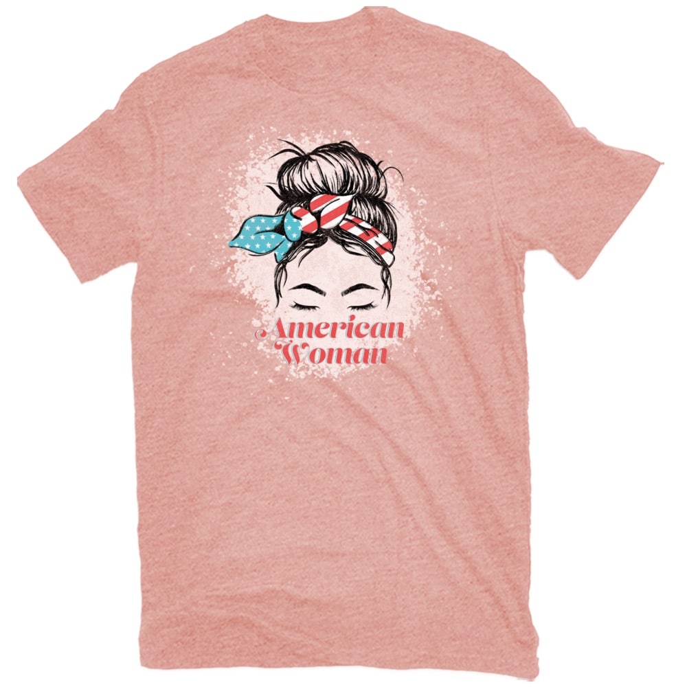  AMPL-14892 CLD M Women's Pink Knit Short sleeve T-shirt ( Medium )