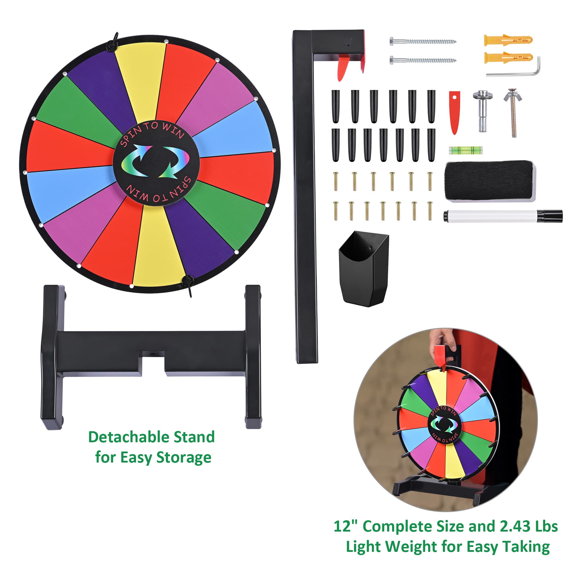 Yescom 35PRW001-12IN-BK-LO Portable-Party-Game - View #4