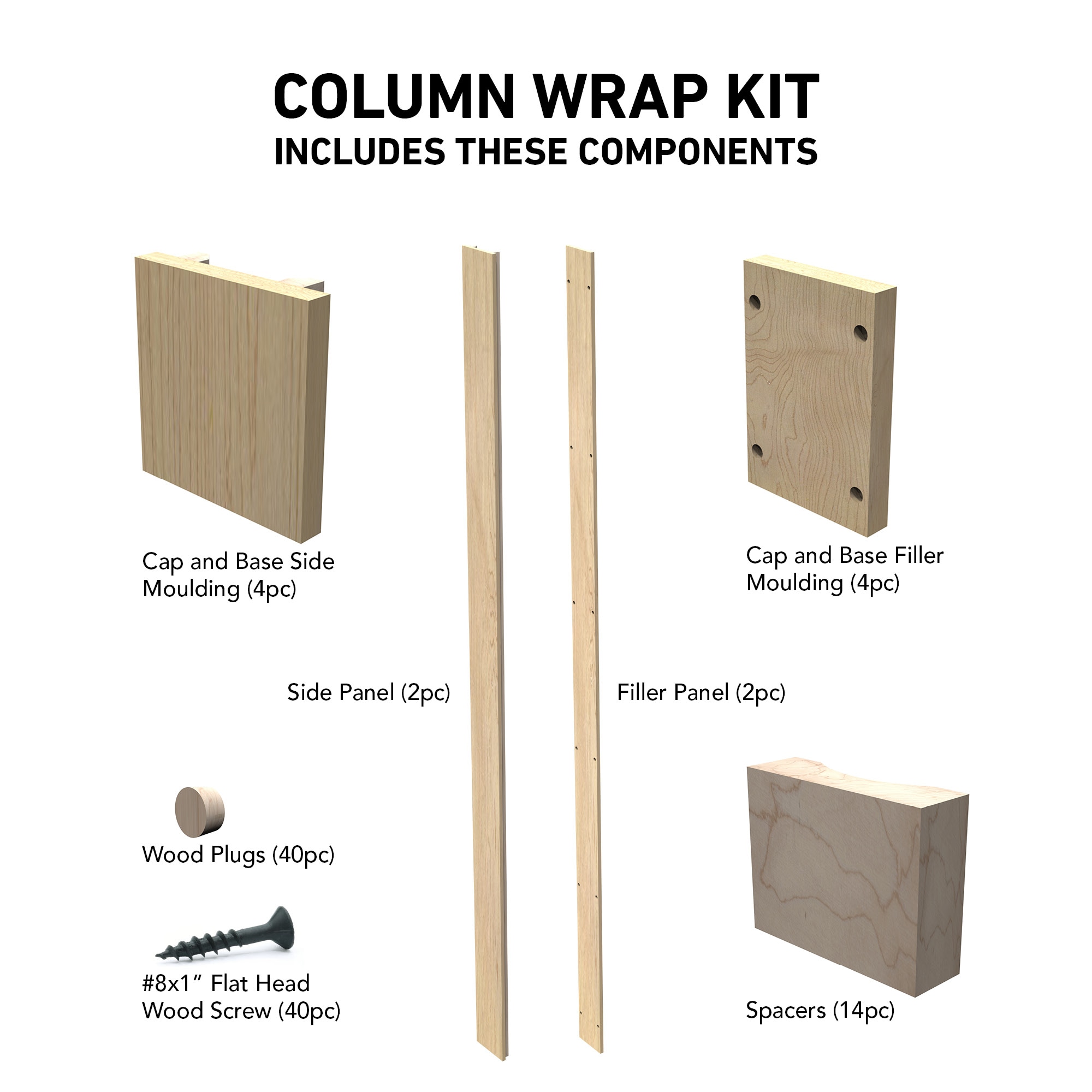 Ornamental Mouldings POLEWRAP01-RUSASH Column-Wraps - View #4