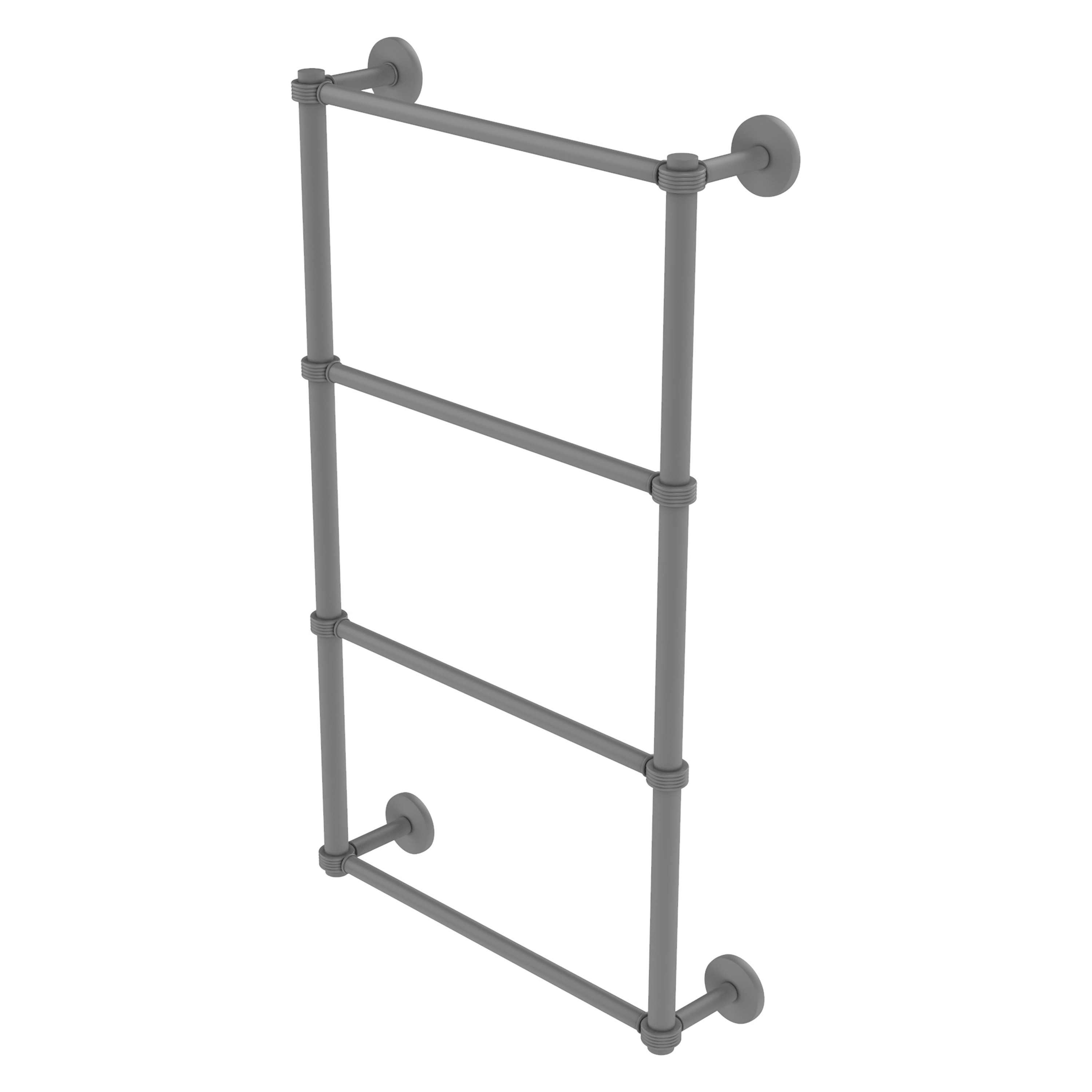 Allied Brass P1000-28G-36-GYM Prestige Skyline 36-in double Matte Gray Wall mount 4-tier Towel Bar