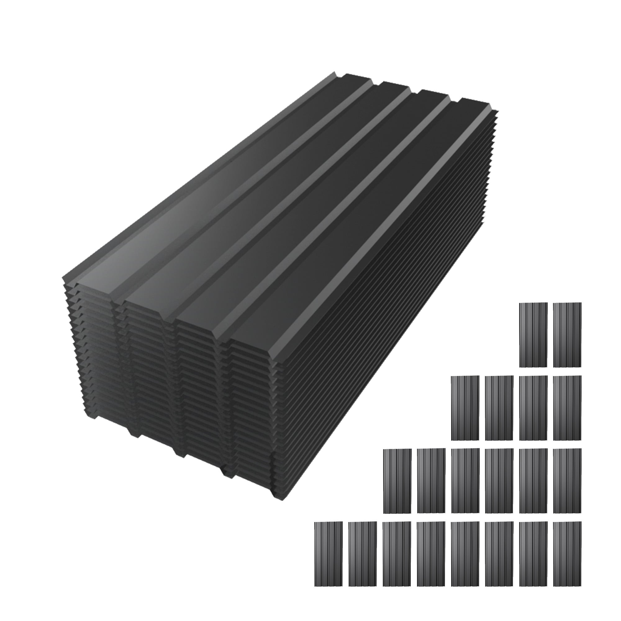 Dexmalle  Metal Roof Panel length 42.5 IN Galvanized Roof Panels 20 PCS