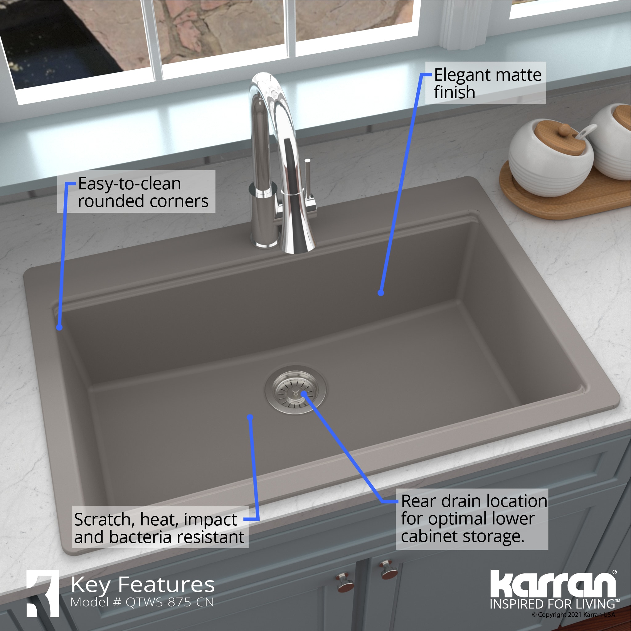 Karran QTWS-875-CN Kitchen-Sinks - View #7