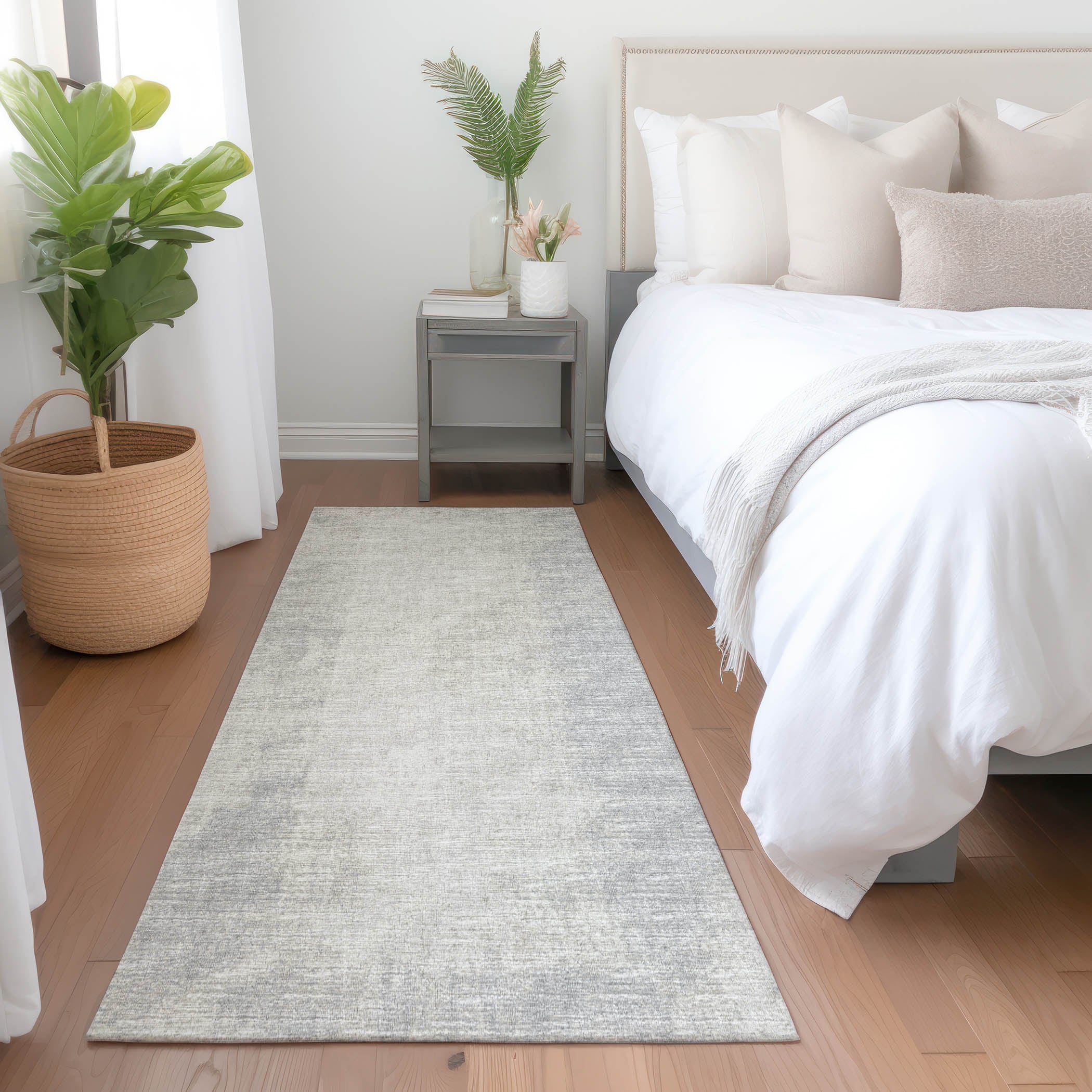 Addison Rugs AMF34GY2X8 Mayfield AMF34GY 2 x 7 (ft) Loomed Polyester Gray Rectangular Indoor Abstract Machine washable Runner rug