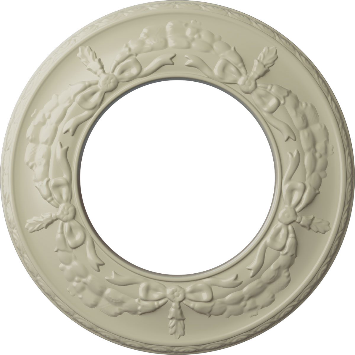 Ekena Millwork CM13SACYF Salem 13.25-in W x 13.25-in L Painted Clear Yellow Polyurethane Whole Ceiling Medallion