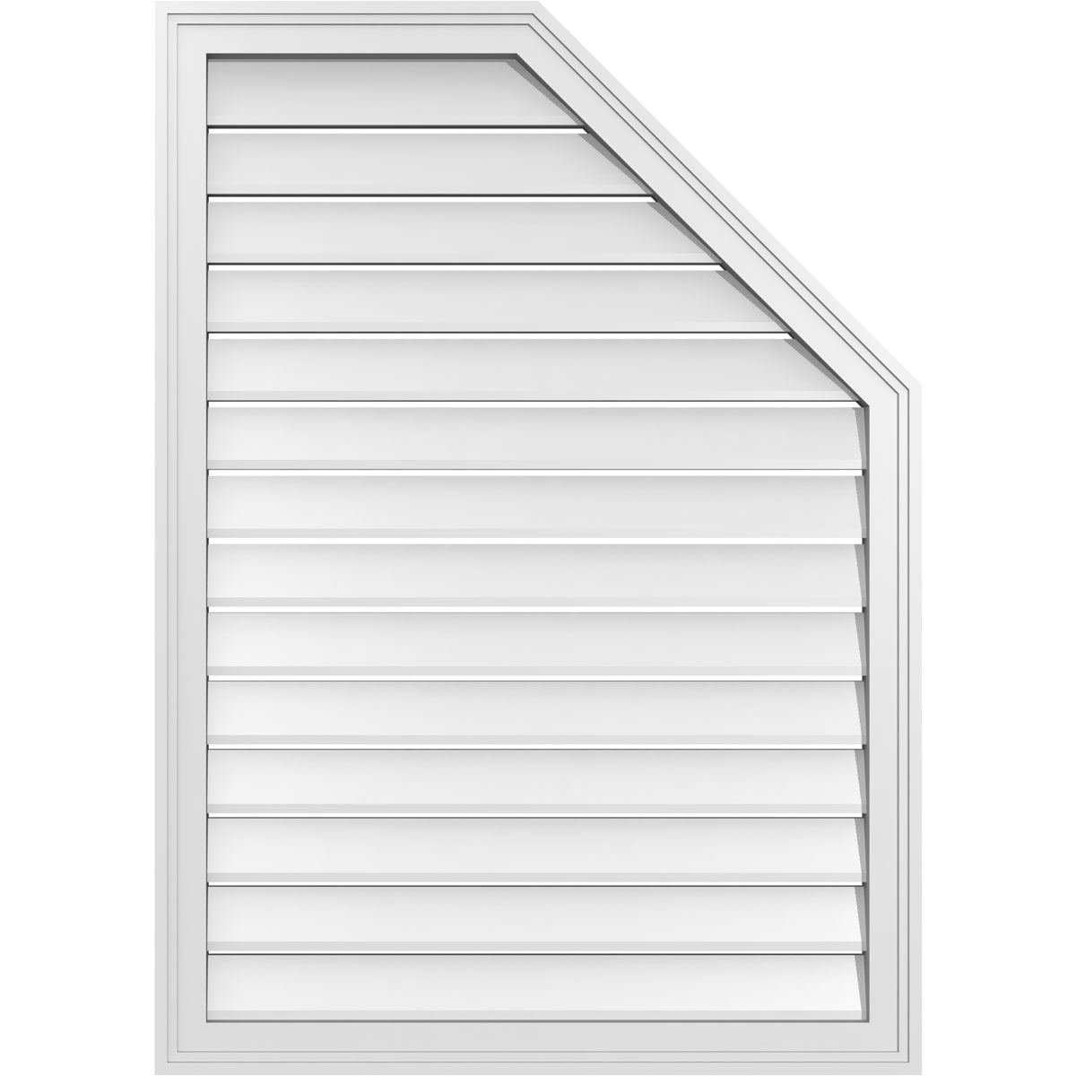 Ekena Millwork GVPOR30X4202SF 30-Inches x 42-Inches Off-white Octagon PVC Gable Louver Vent