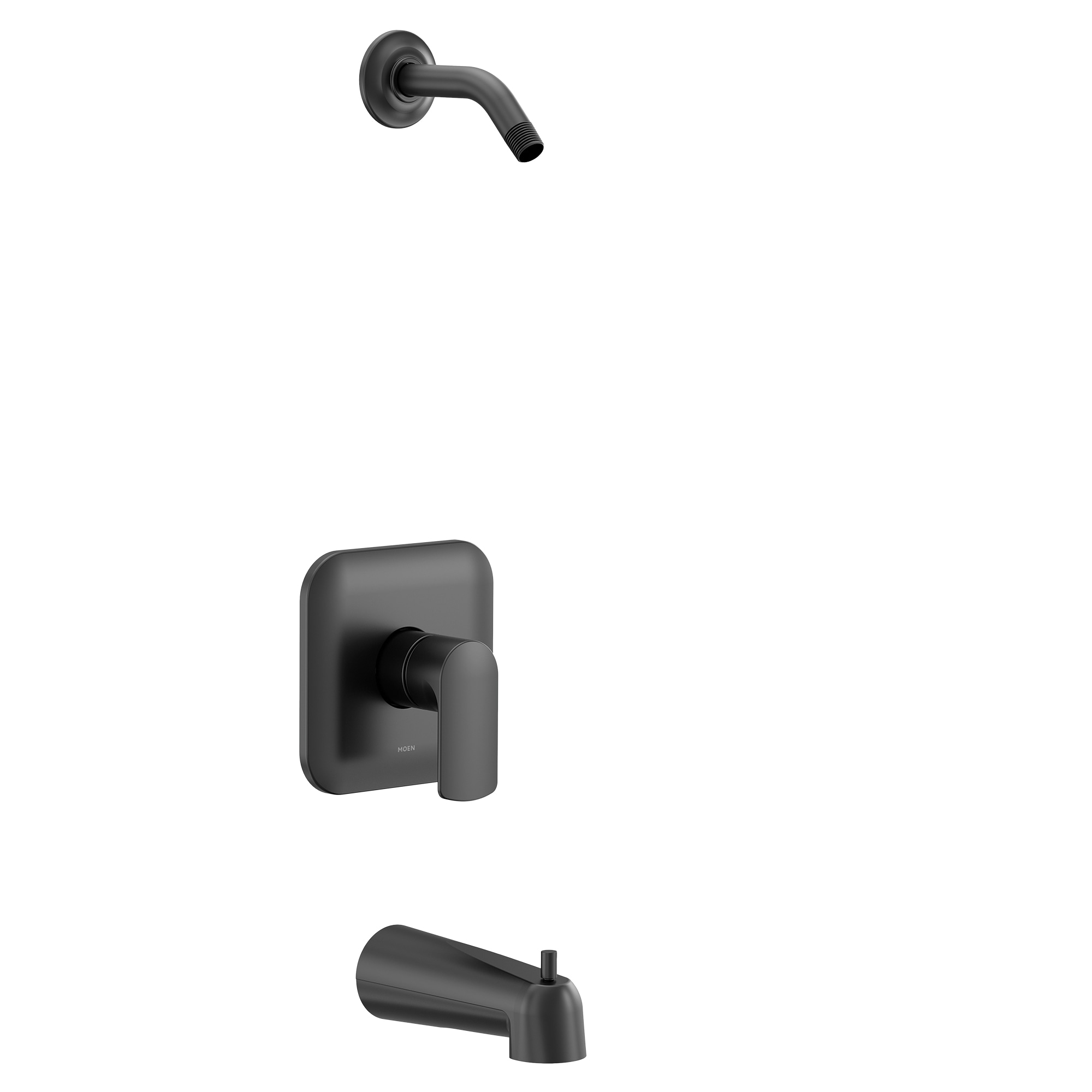 Moen Rizon Matte Black 1-handle Bathtub and Shower Faucet (Valve Not ...