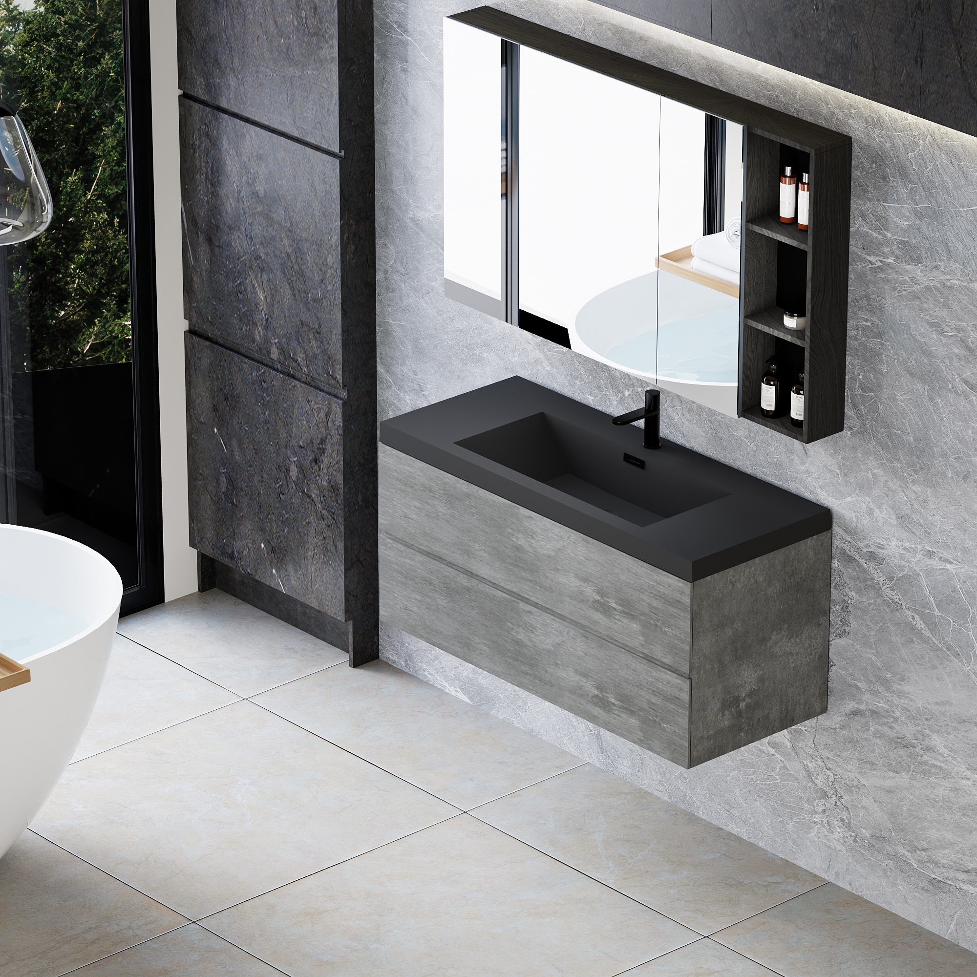 CASAINC MS-10060-CAB-WH Bath-Vanity-Combo - View #4