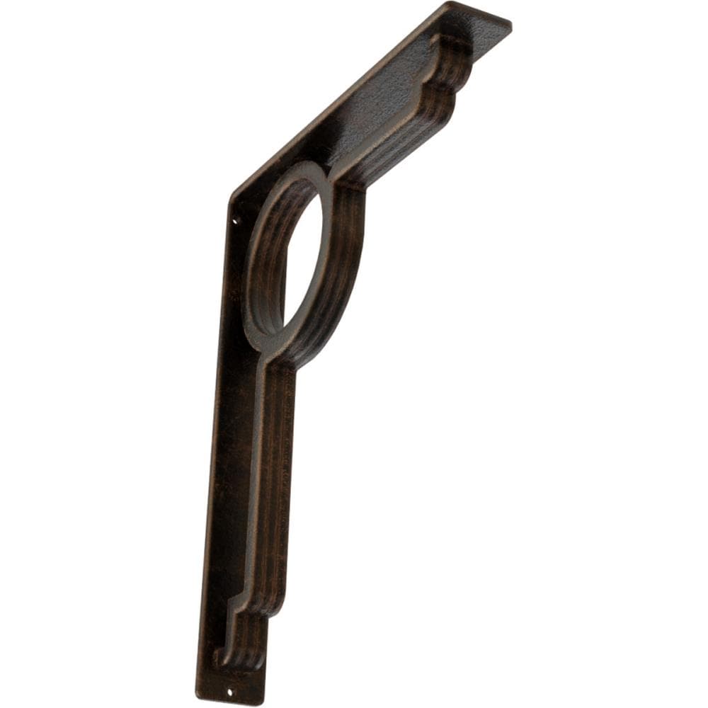 Ekena Millwork BKTM02X12X15TMAABZ Maria 12-in x 2-in x 15-in Antique bronze Wrought iron Countertop support bracket