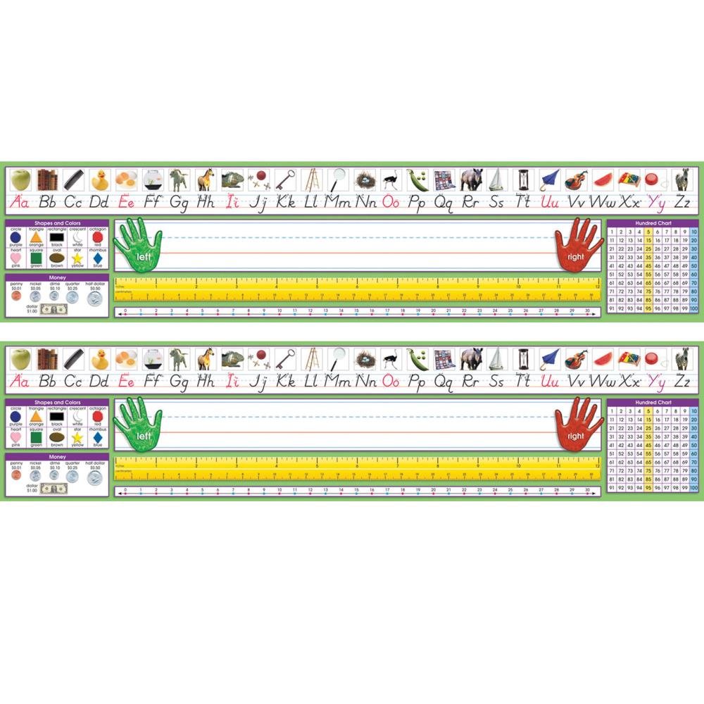 North Star Teacher Resources NST9041-2 Adhesive Primary Modern Manuscript Desk Plates, 17.5 In. x 4 In., 36 Per Pack, 2 Packs