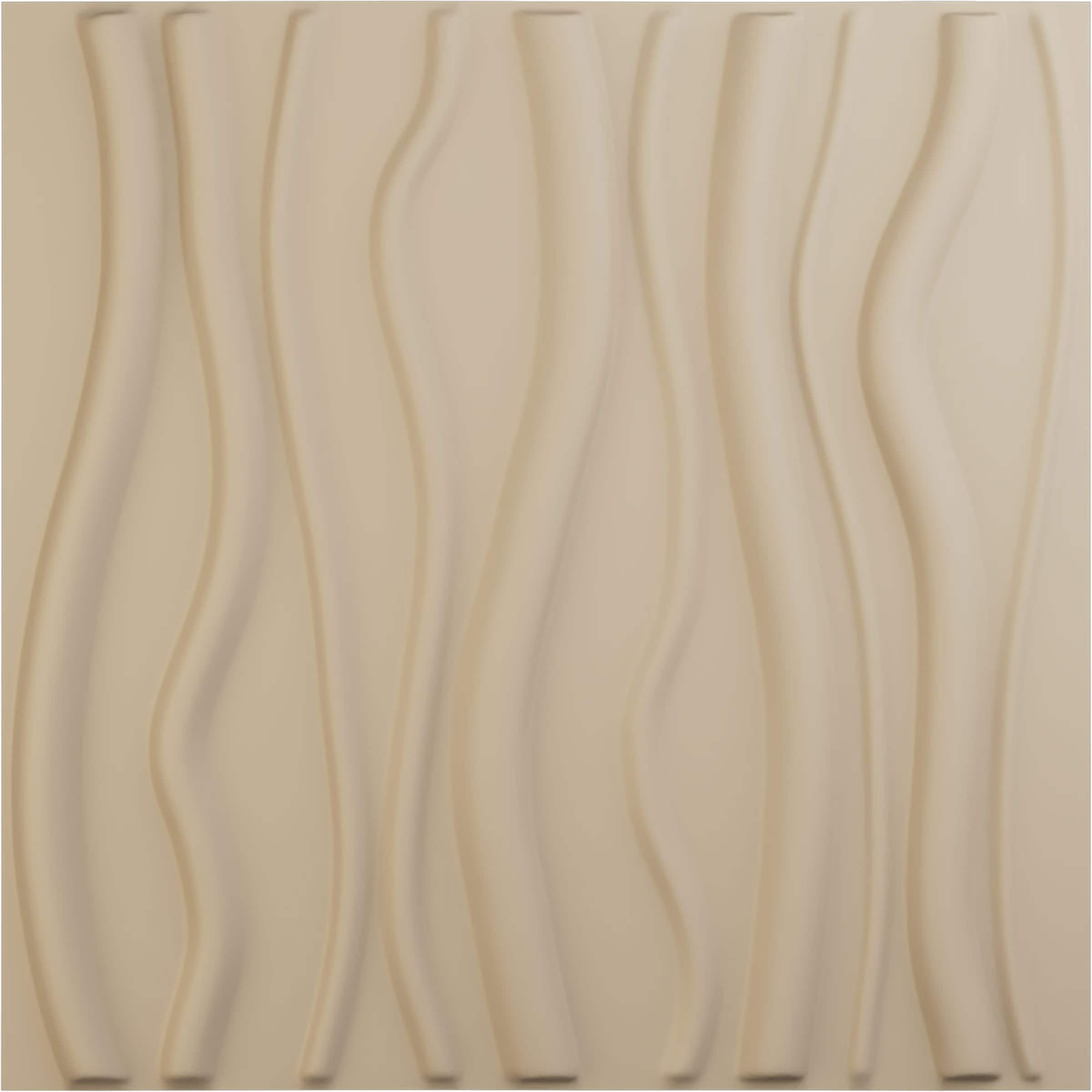 Ekena Millwork WP20X20JAGBE-CASE-12 19-5/8-in x 19-5/8-in Embossed Paintable/Stainable Brown/Tan PVC Wall Panel ( 12 -Pack, Covers 32.04-sq ft )