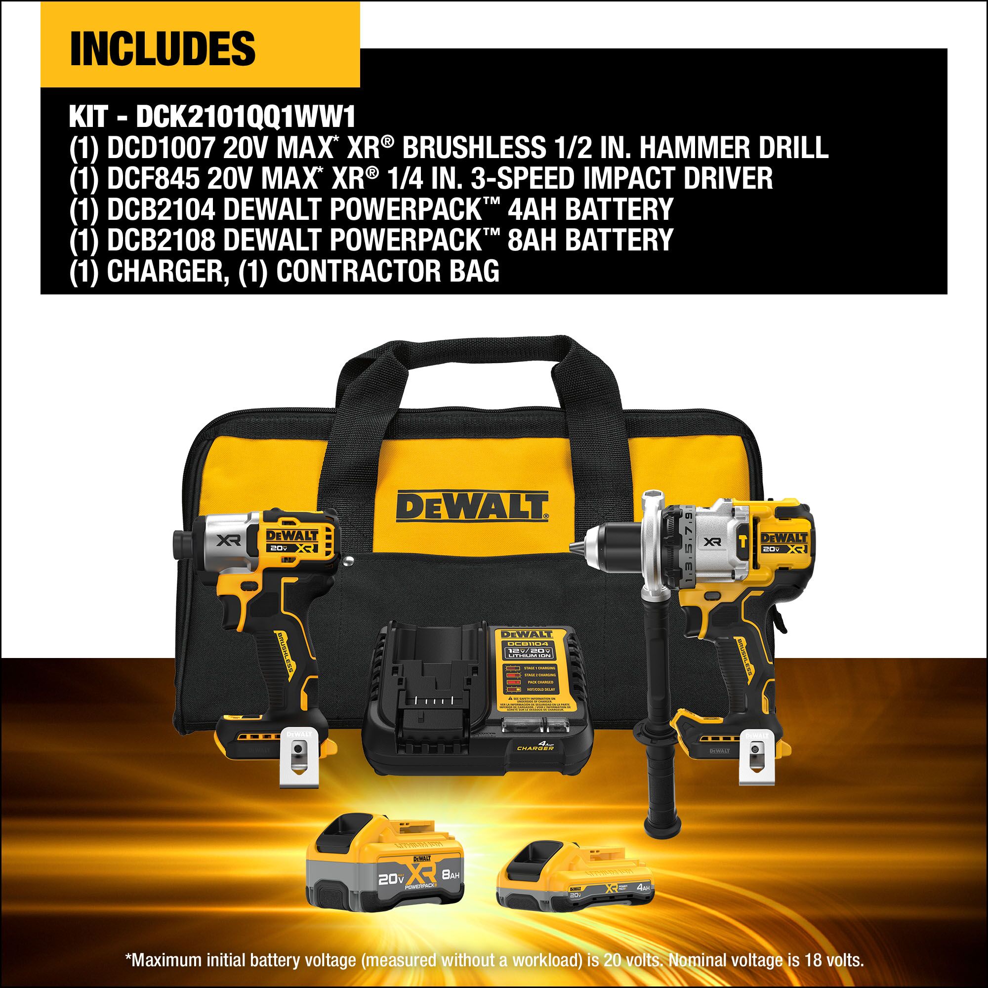 DEWALT DCK2101QQ1WW1 Combo-Kits - View #2