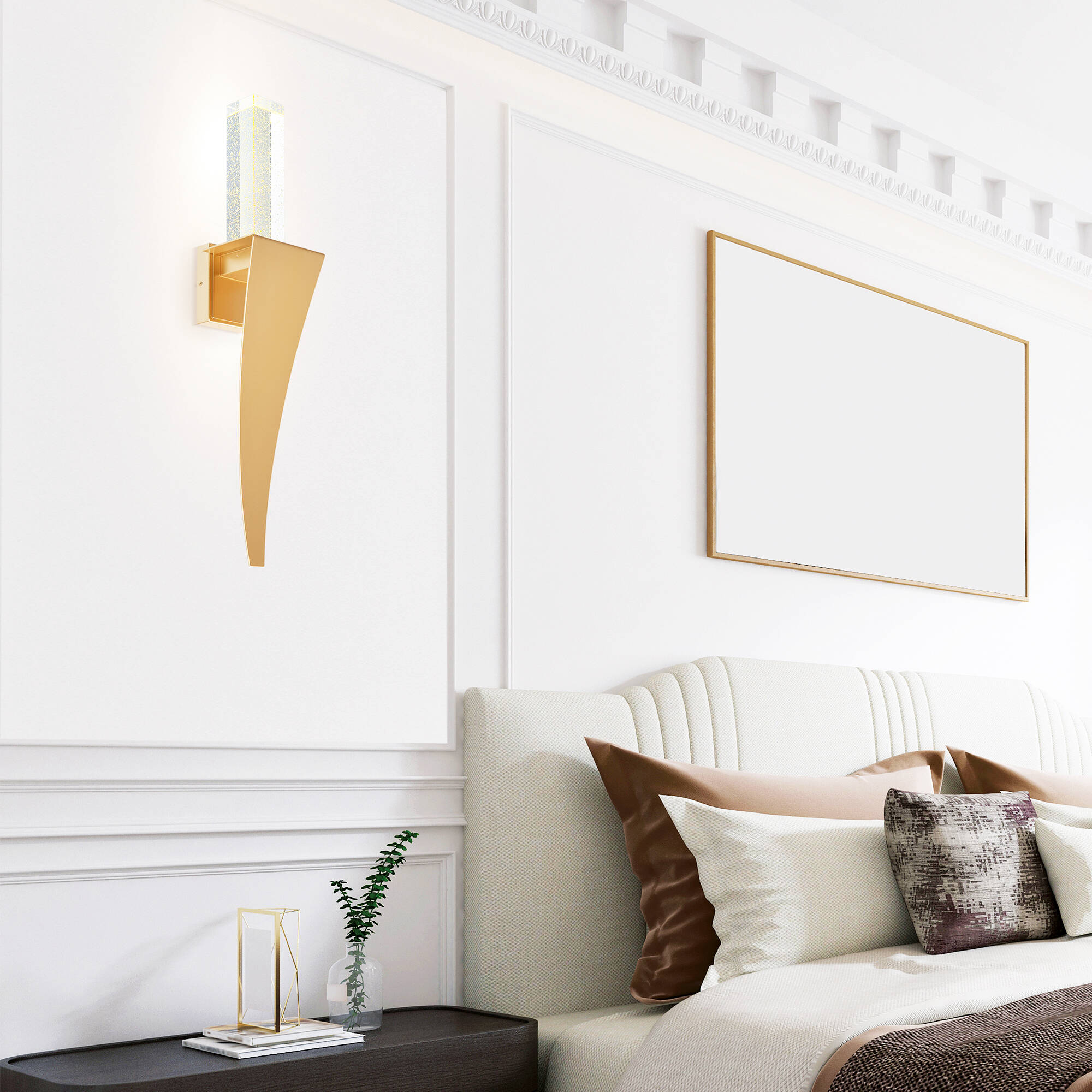 CWI Lighting 1502W7-1-602 Catania 7-in W 1 -Light Multiple finishes Gold Integrated LED Wall Sconce
