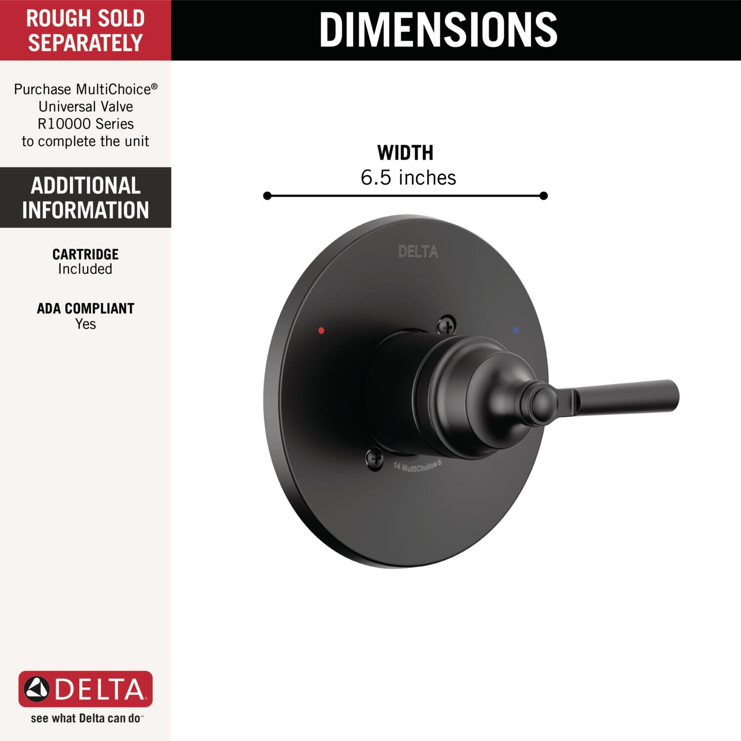 Delta T14035-BL Bath-Shower-Facc - View #2