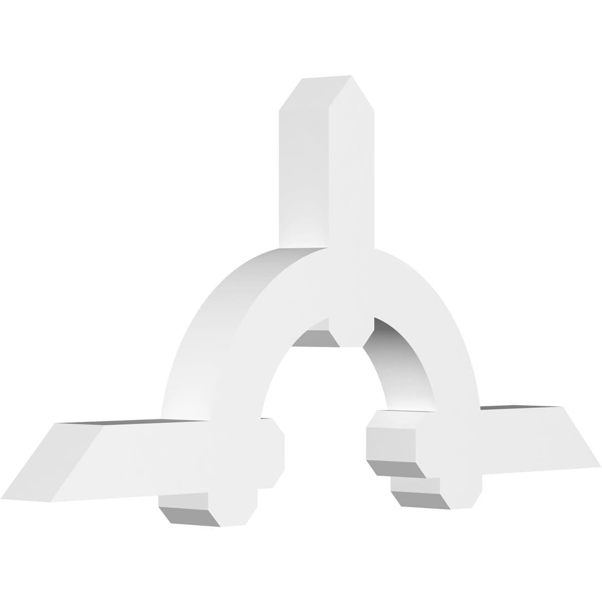Ekena Millwork GBP048X24X0404ERI00 Ericson White PVC Gable bracket