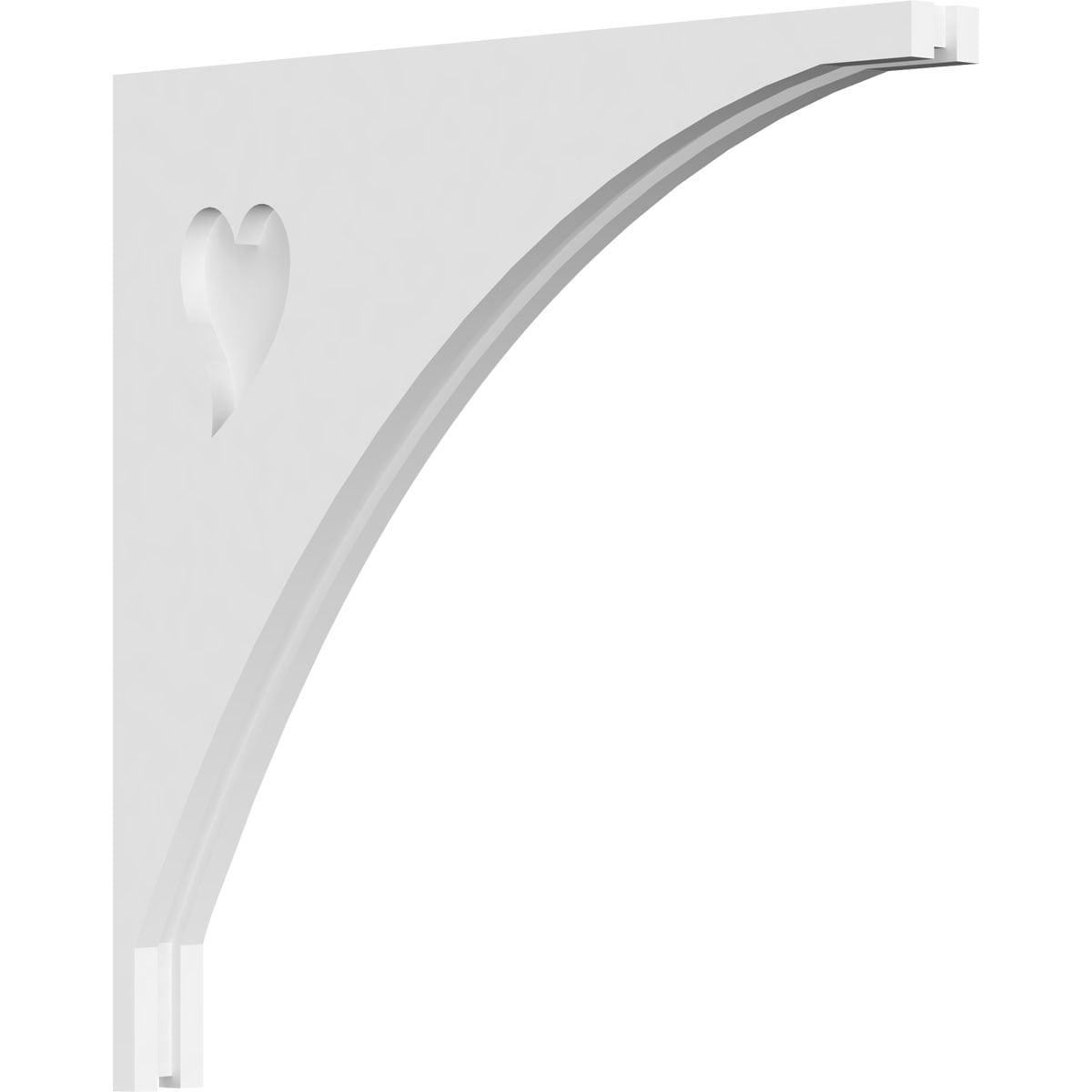 Ekena Millwork CORP01X20X20WN 1.875-in x 20-in x 20-in Winston Unfinished White PVC Paintable Corbel