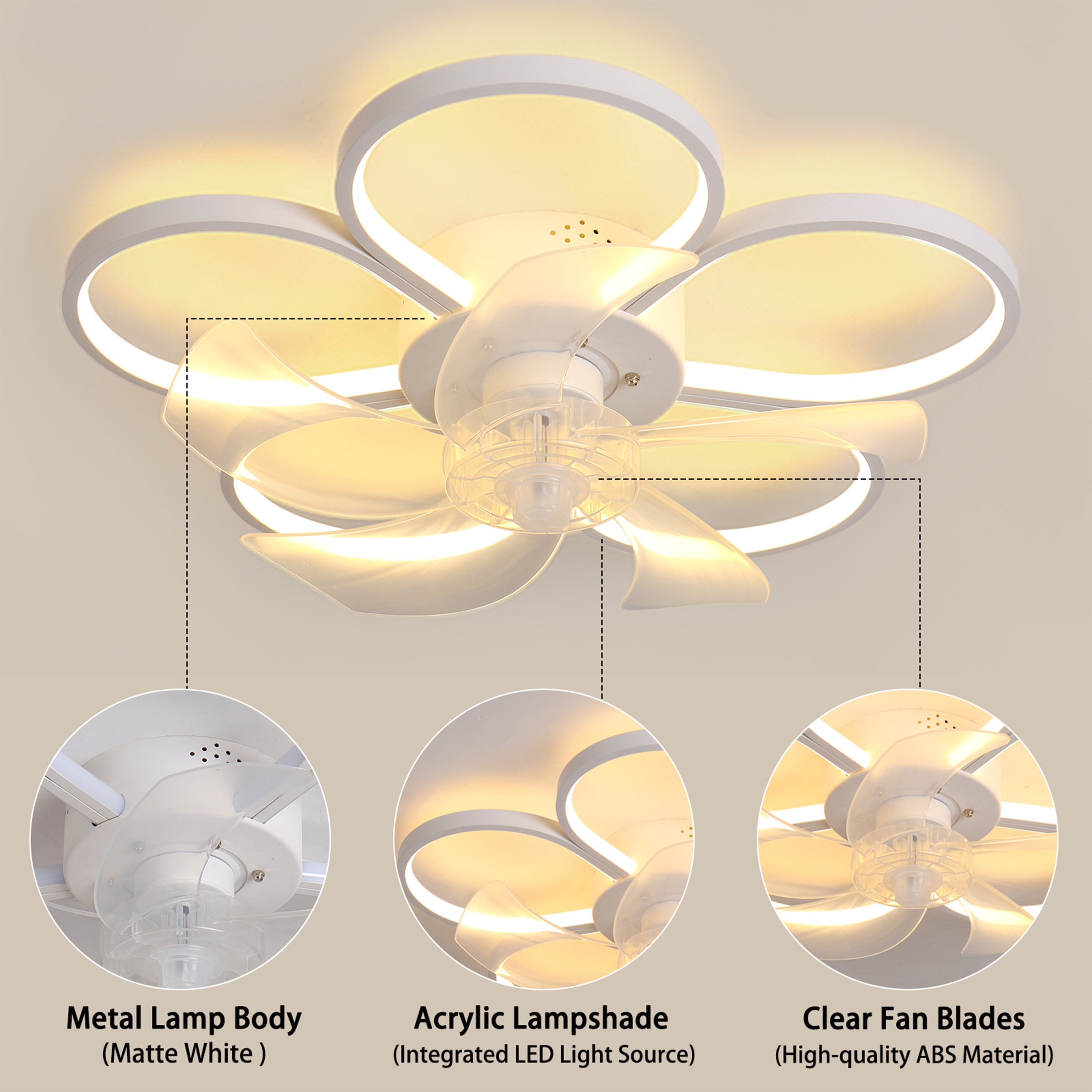 GoYeel ZF005WH Ceiling-Fans - View #3