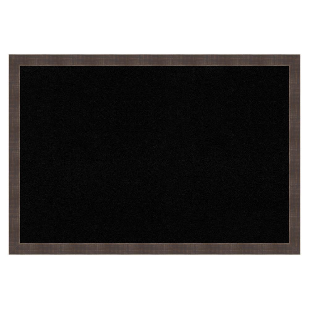 Amanti Art DSW3981312 Whiskey Brown Rustic Frame 38.25-in W x 26.25-in H Landscape or Portrait French Memo Board